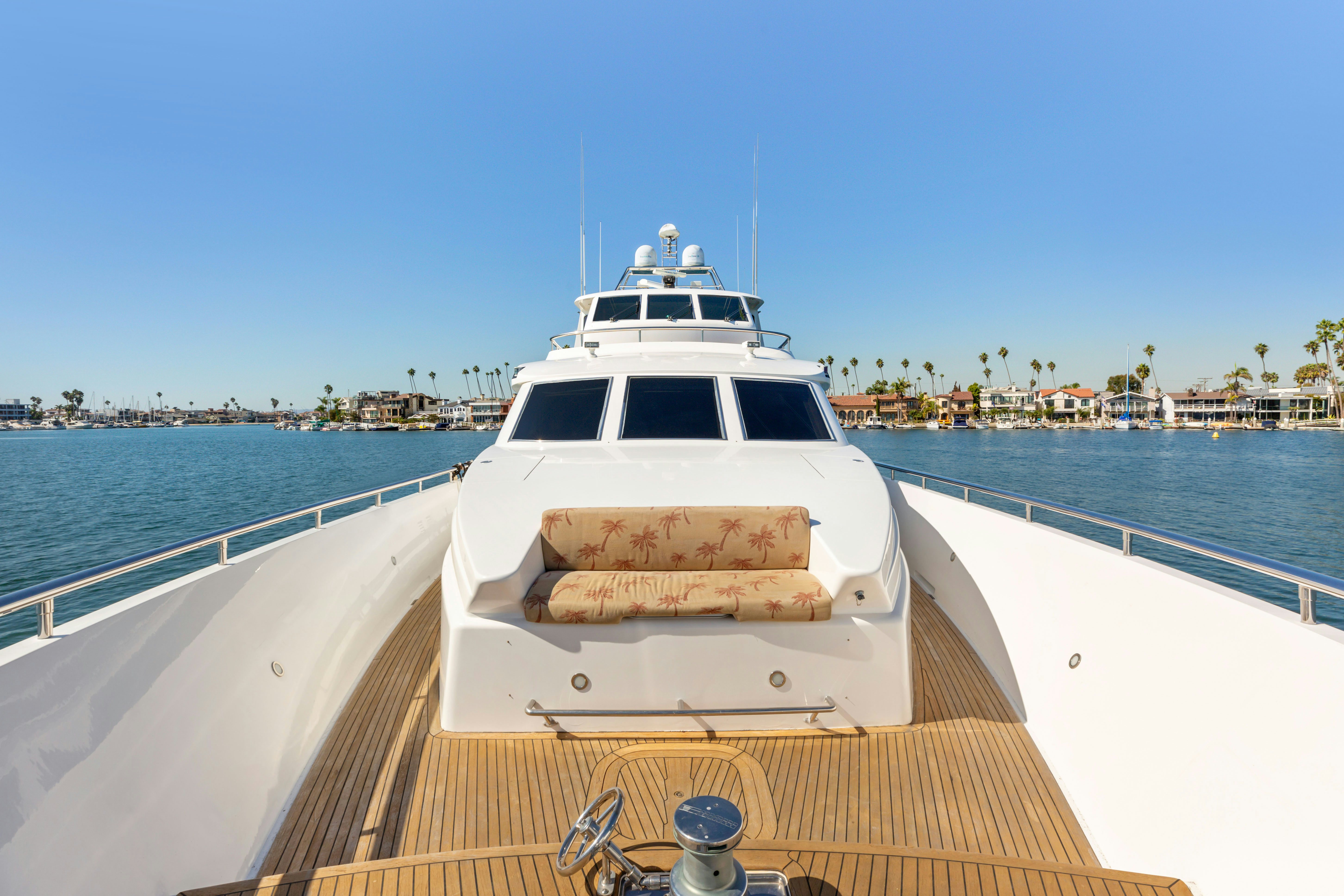 a boat on a water body aboard REVERIE Yacht for Sale