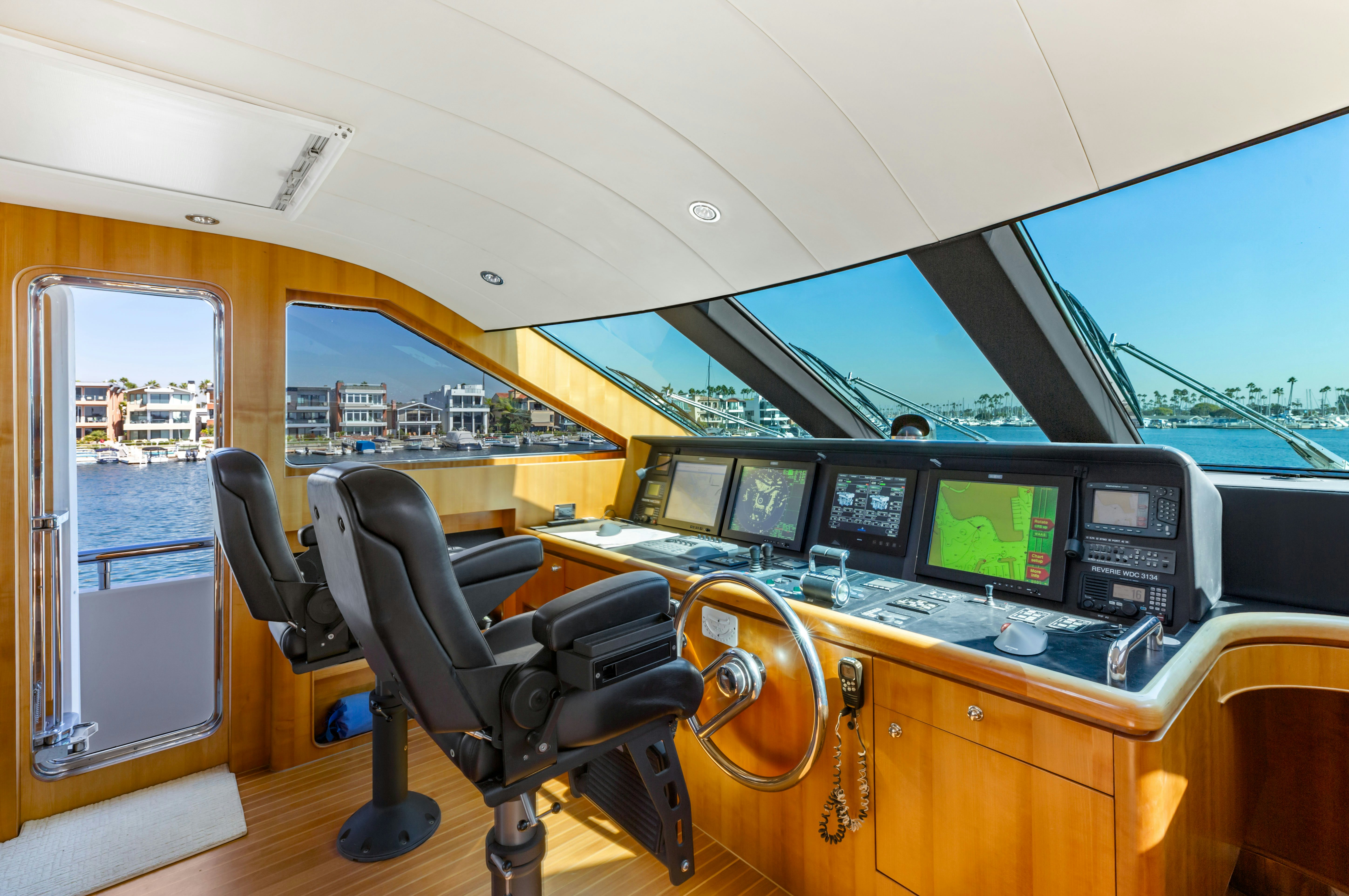 inside of a bus aboard REVERIE Yacht for Sale