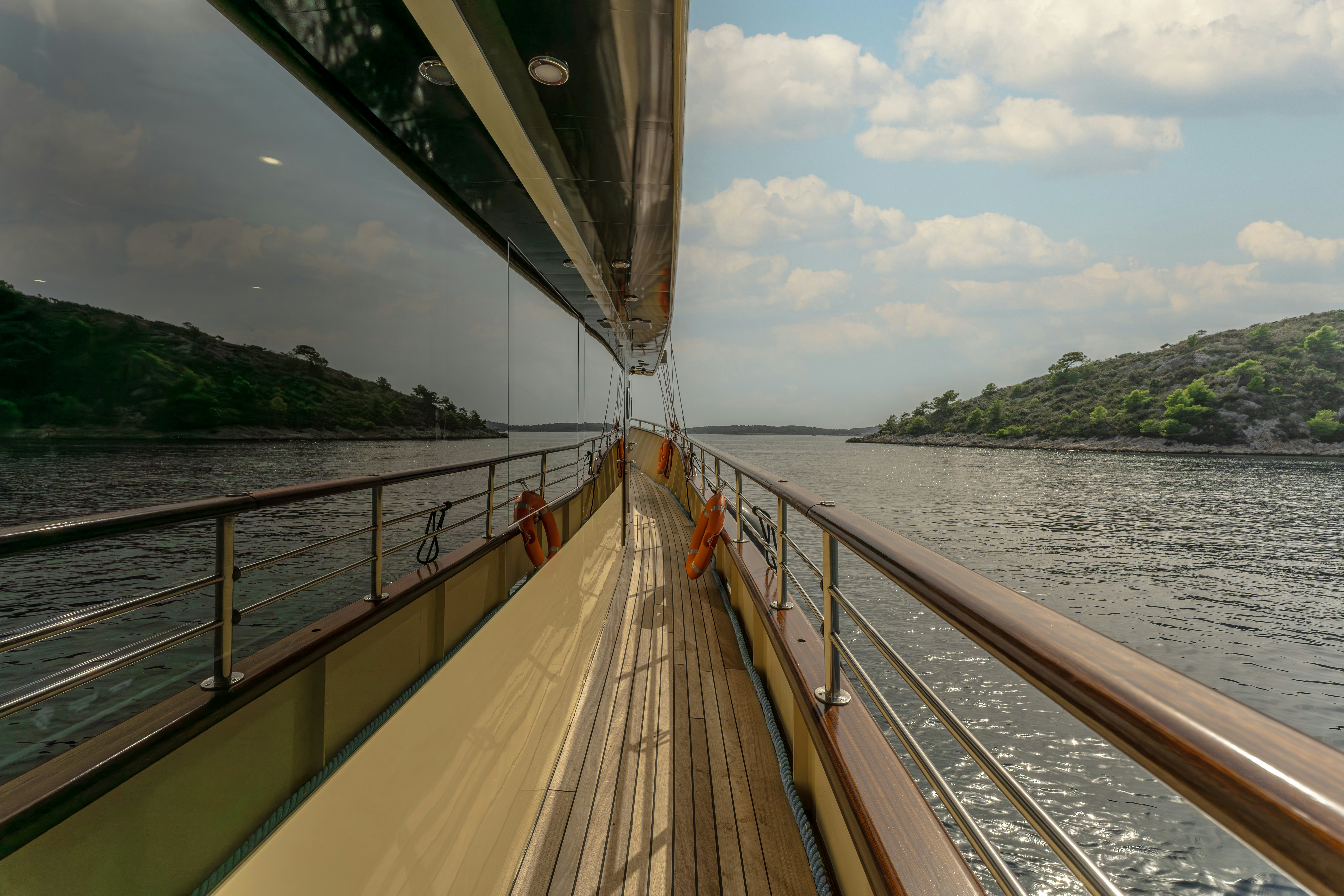 a boat on the water aboard SANTA CLARA Yacht for Charter