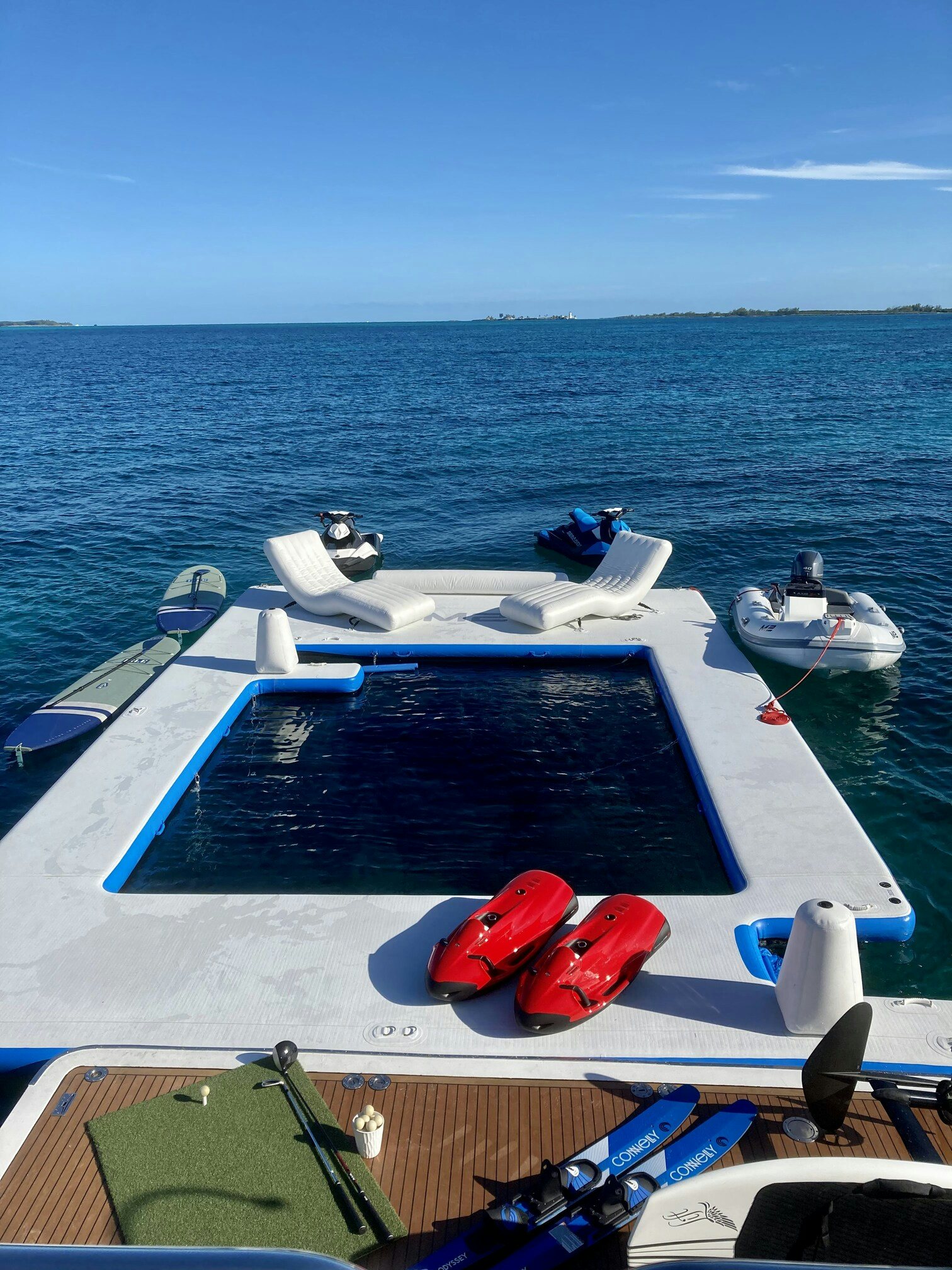 a boat on a deck aboard ARTHUR’S WAY Yacht for Charter