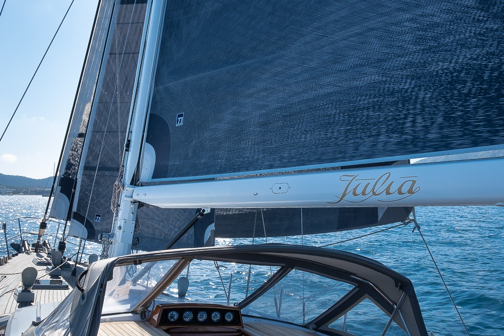 the front of a boat aboard JULIA Yacht for Sale