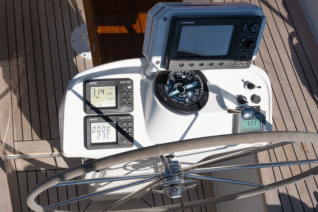 a machine on the counter aboard JULIA Yacht for Sale