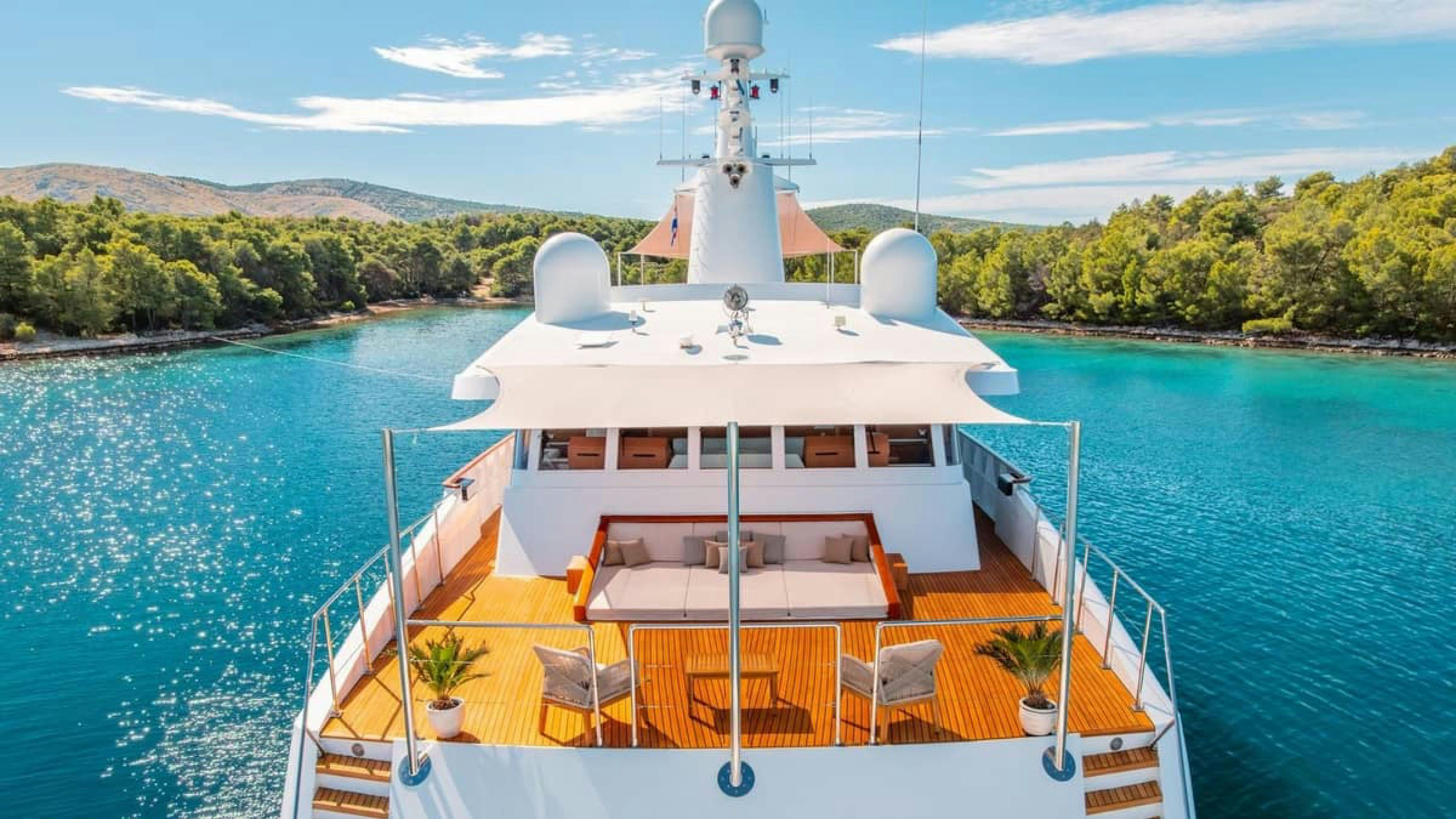 a boat on the water aboard VICTORY Yacht for Charter