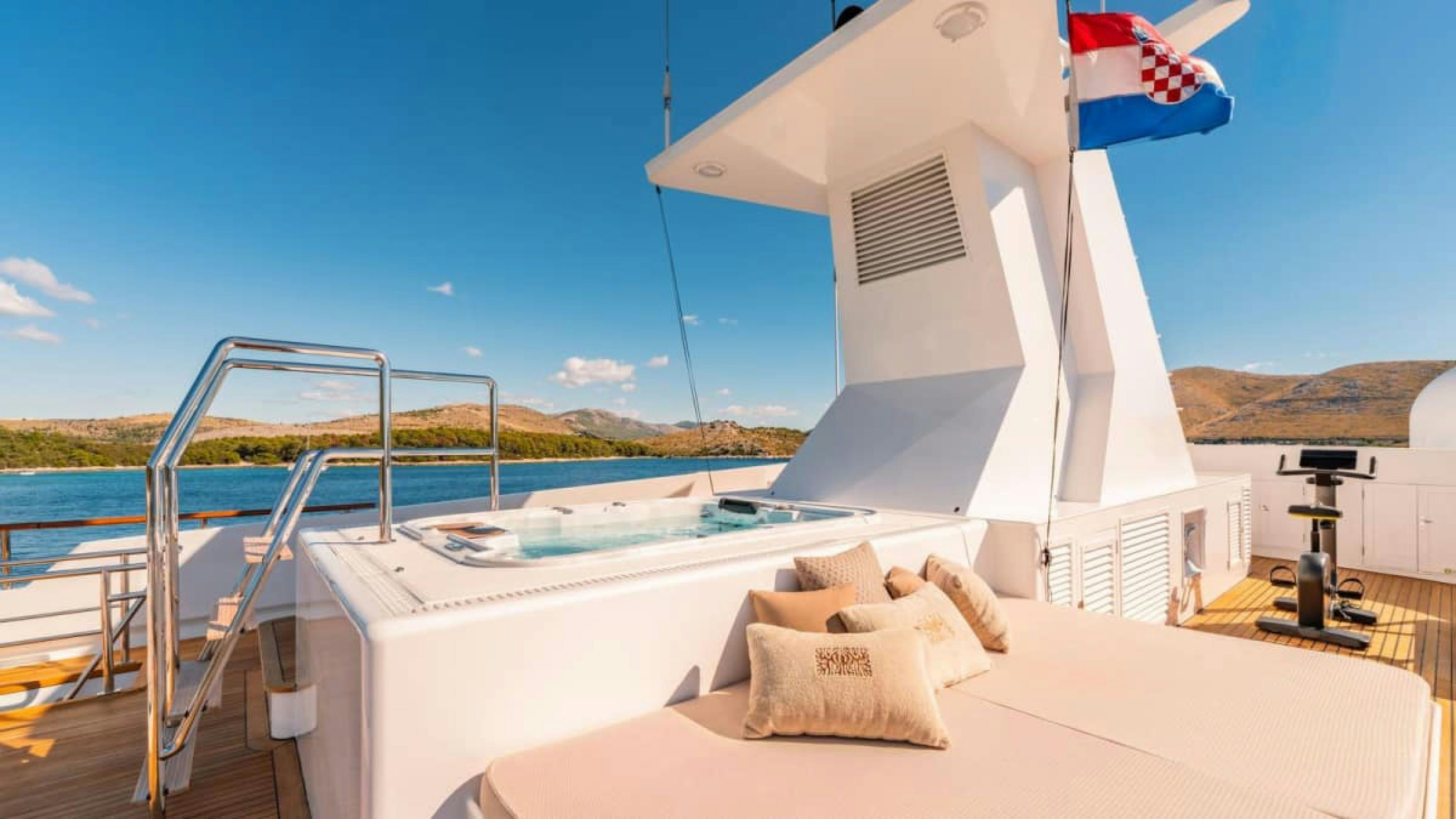 a boat on the water aboard VICTORY Yacht for Charter