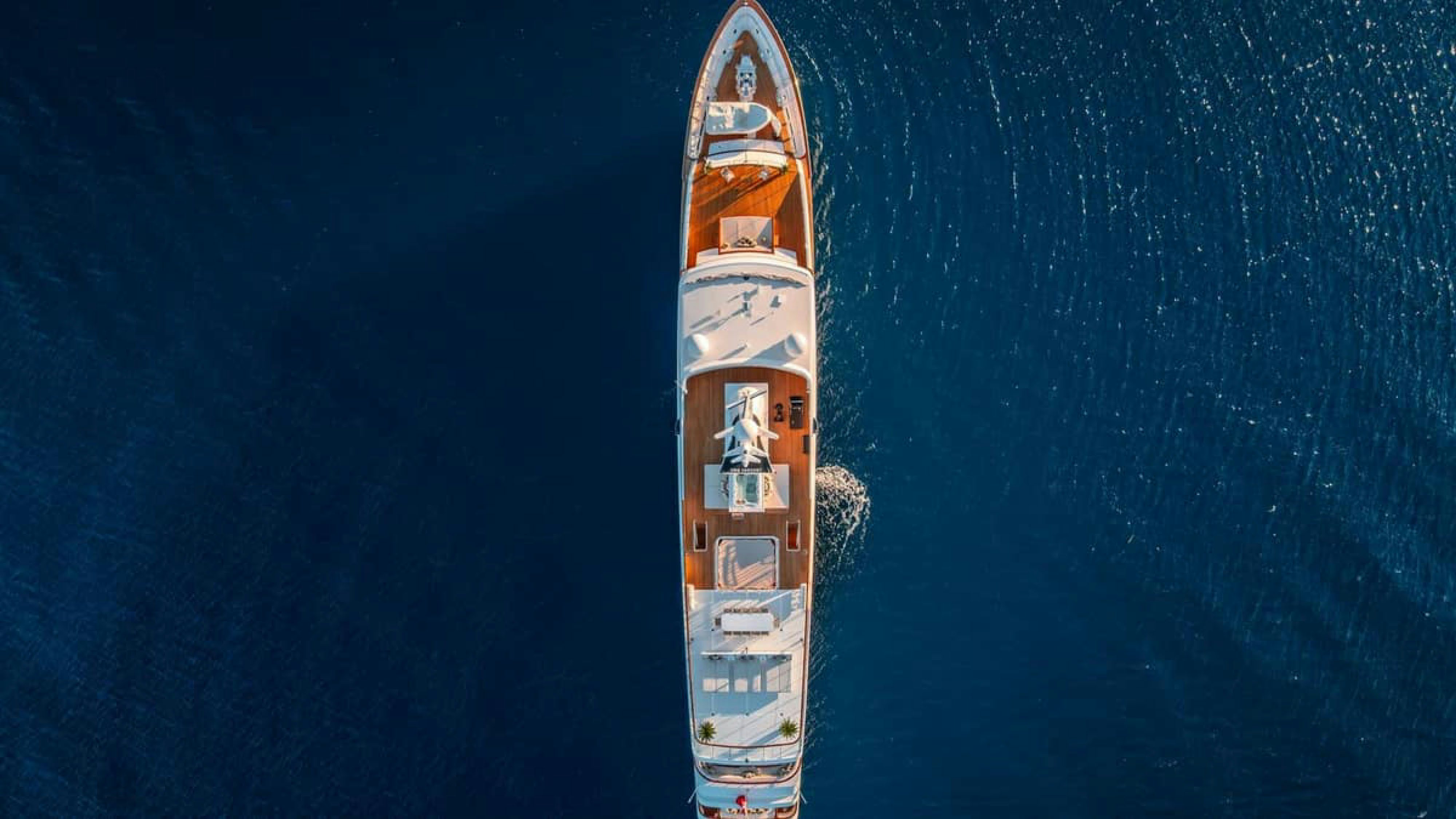 a rocket in space aboard VICTORY Yacht for Charter