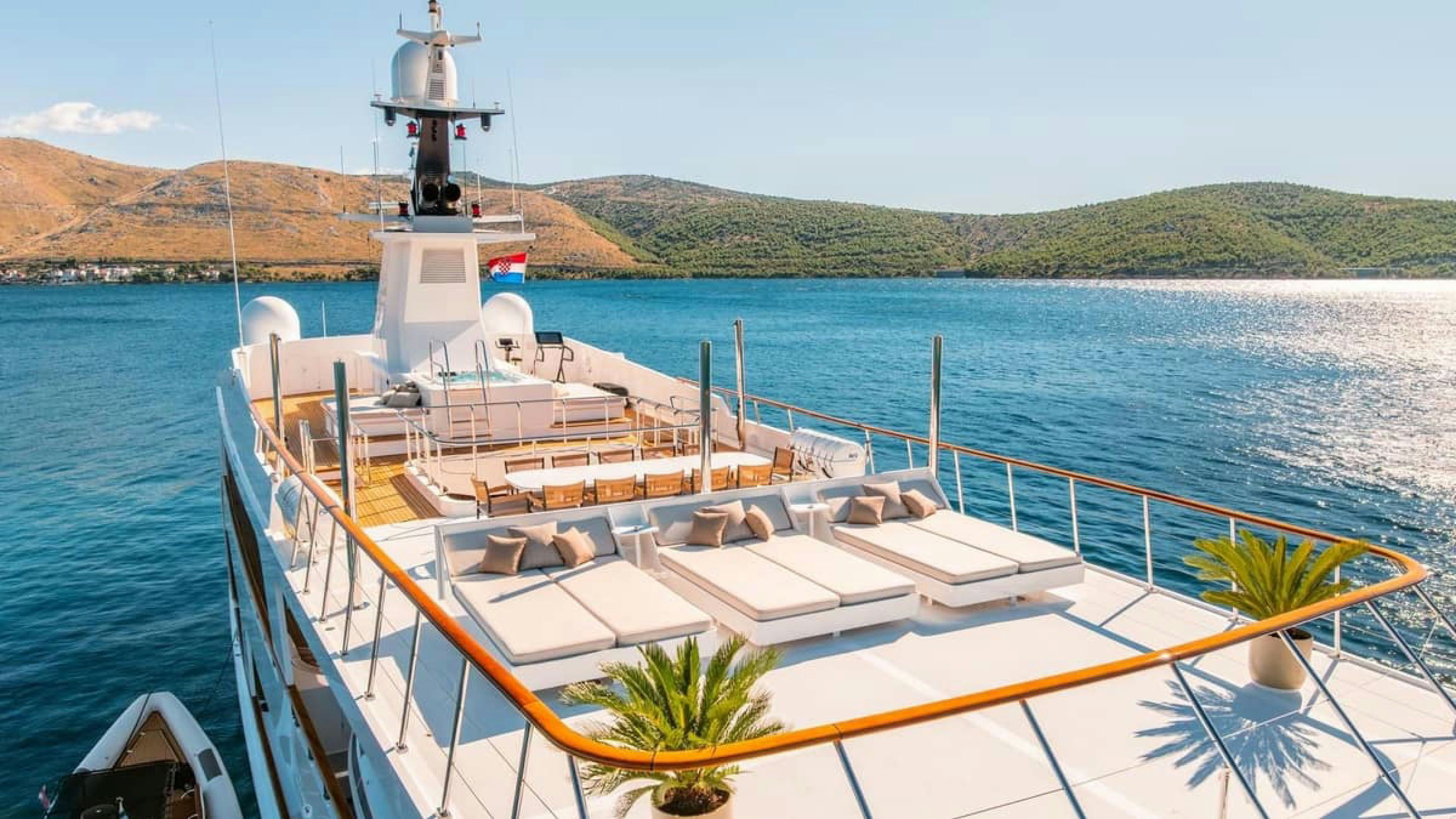 a boat on the water aboard VICTORY Yacht for Charter