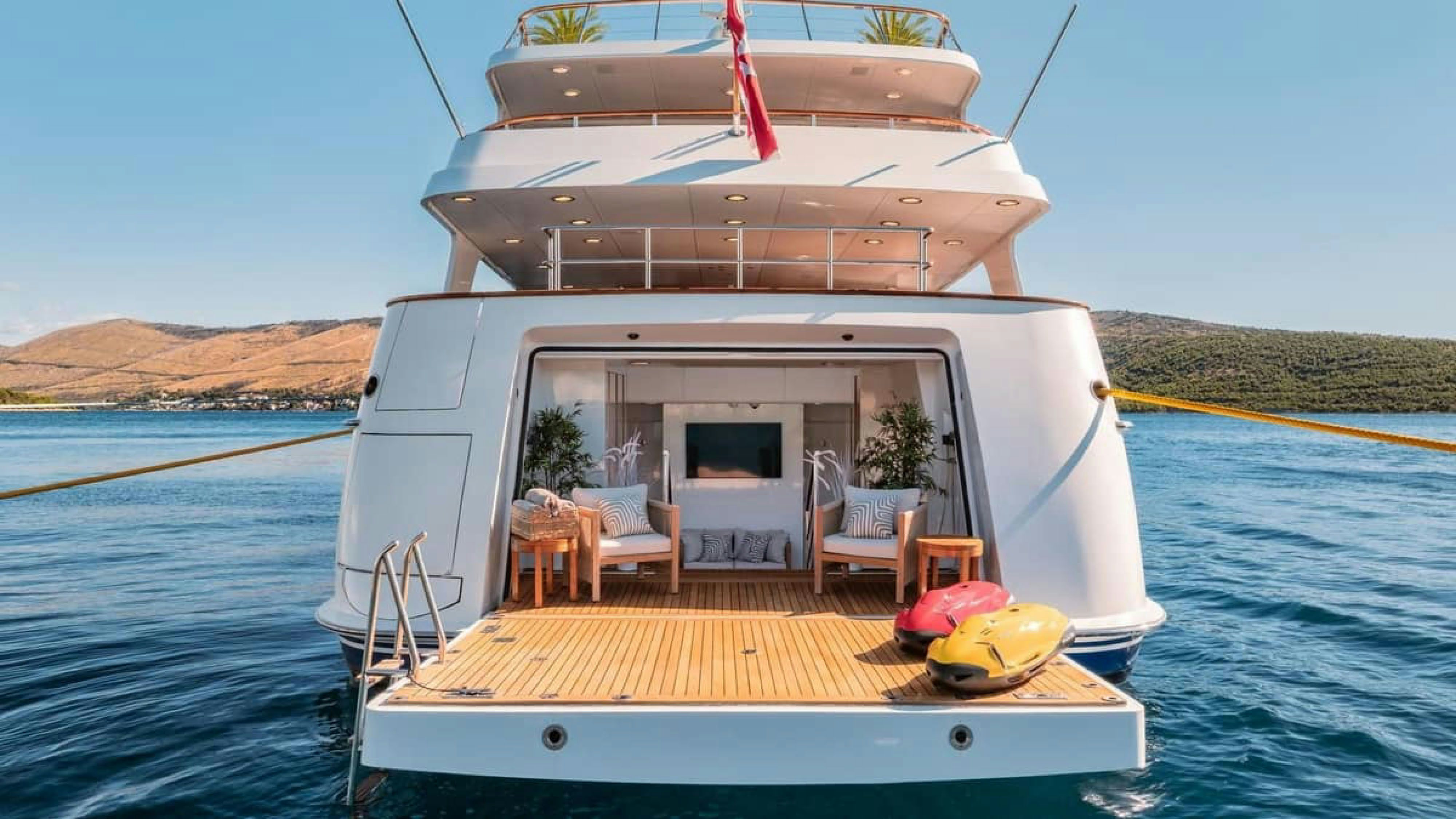 a boat on the water aboard VICTORY Yacht for Charter