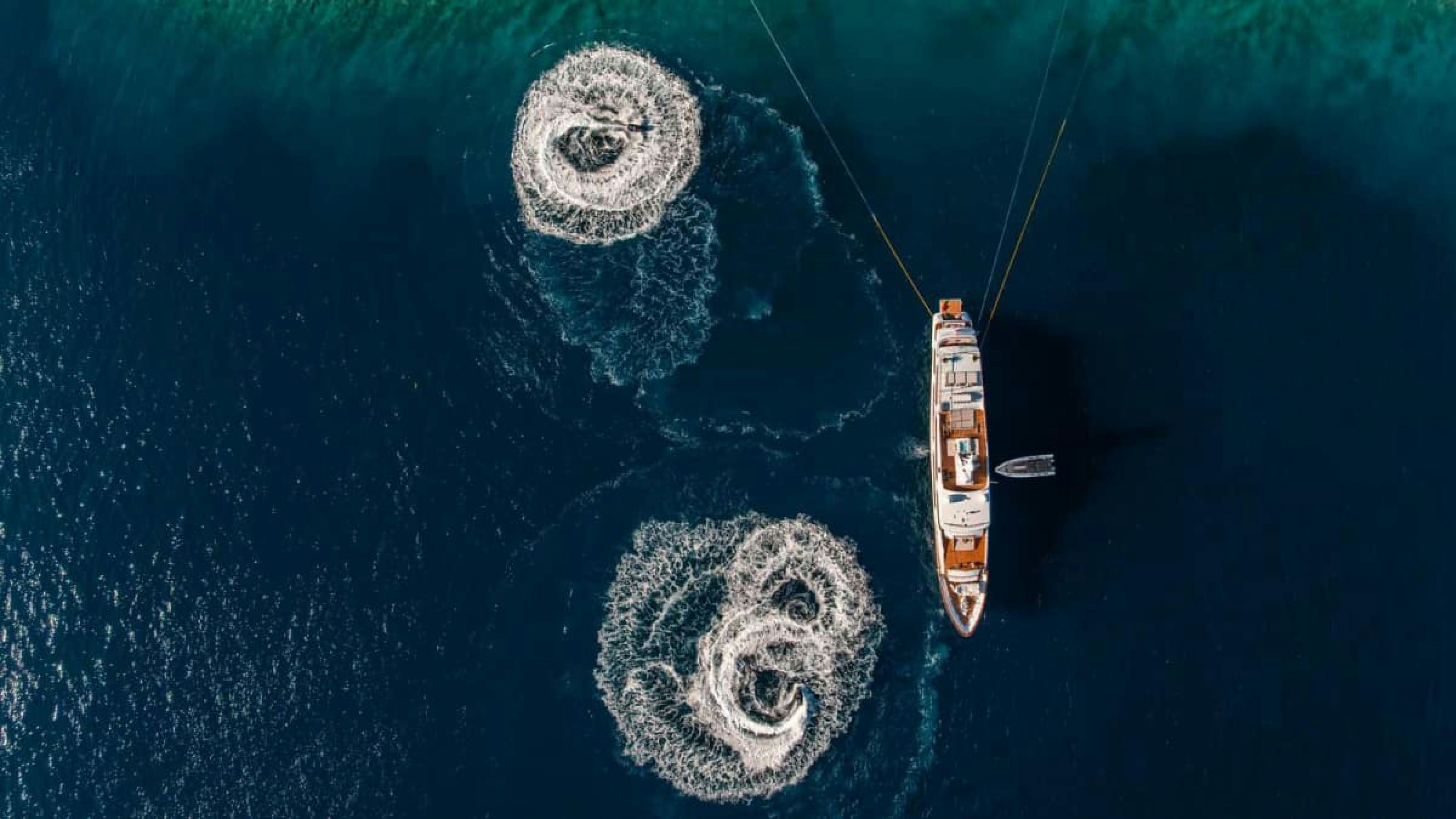 a satellite in space aboard VICTORY Yacht for Charter