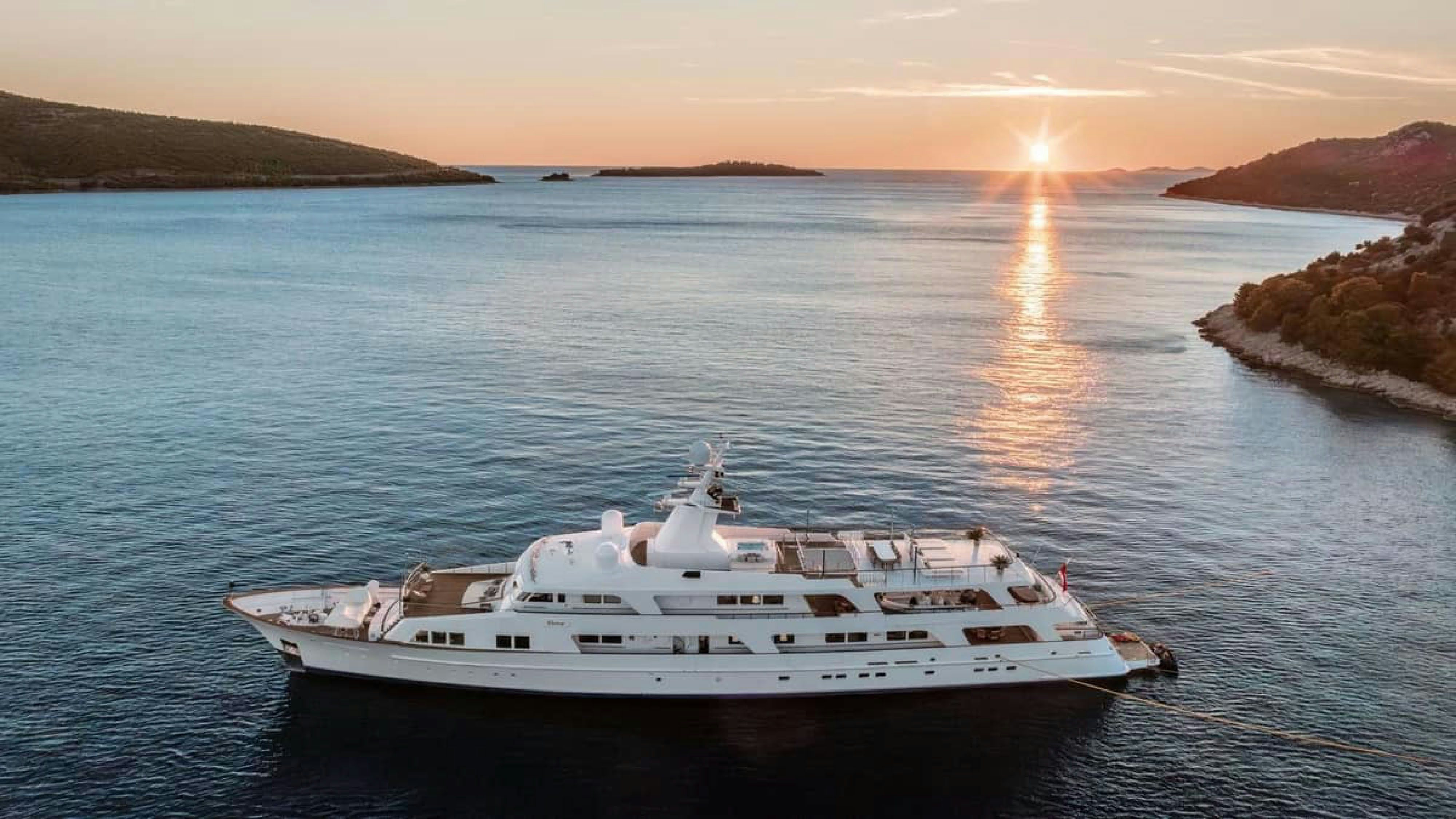 a boat on the water aboard VICTORY Yacht for Charter