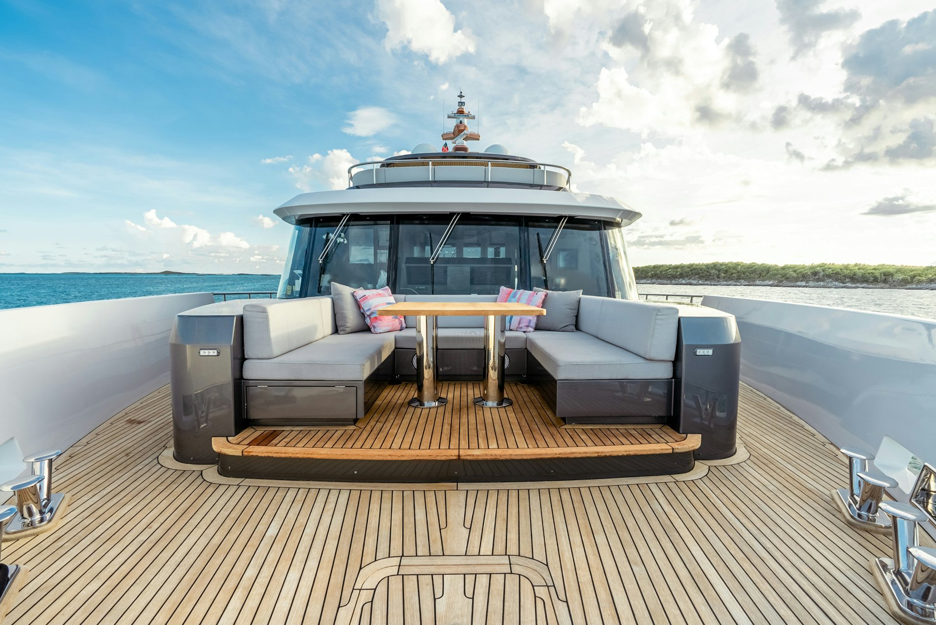 a boat on a deck aboard VIVACE Yacht for Charter