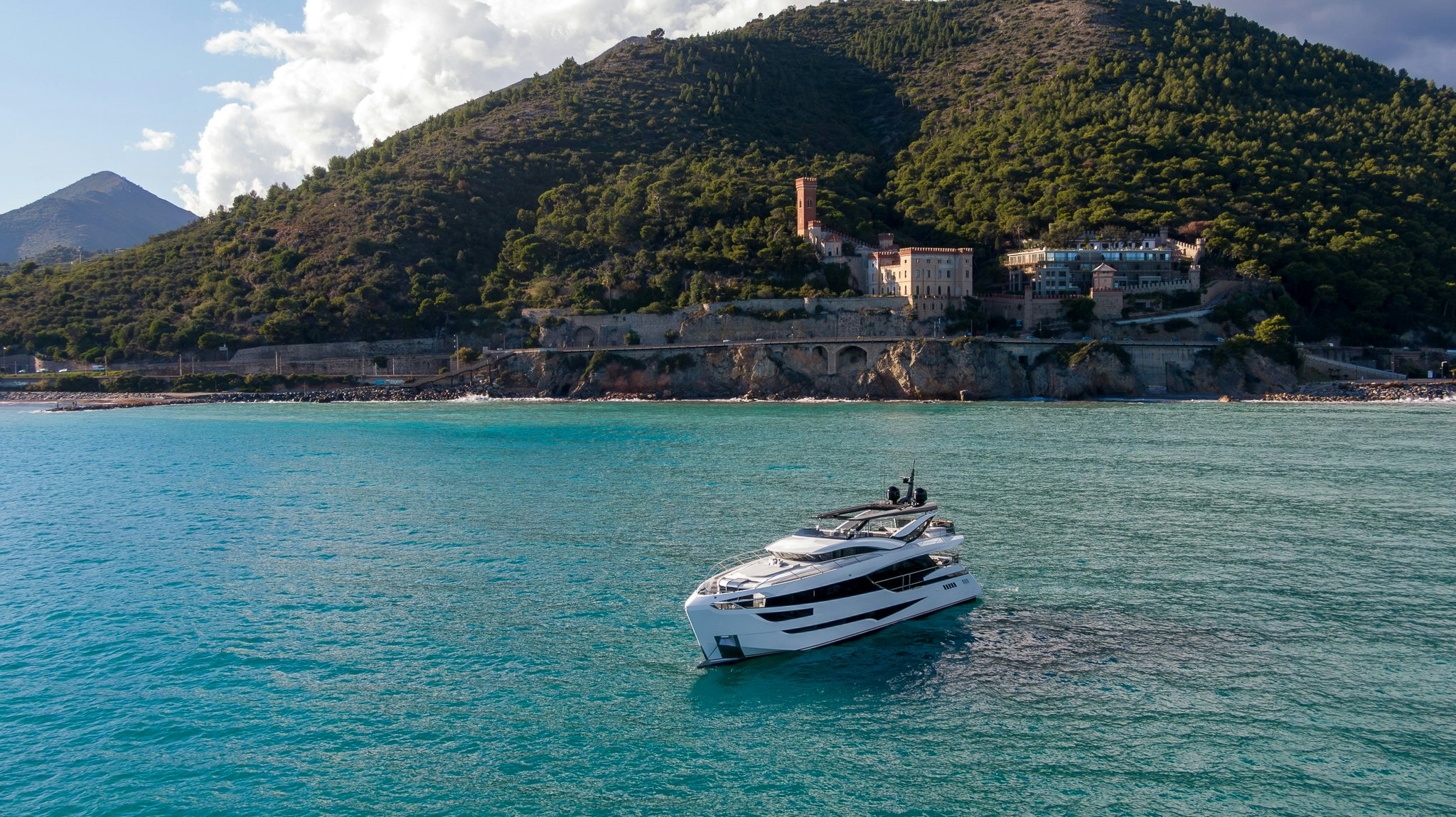 a boat on the water aboard CADET V Yacht for Sale