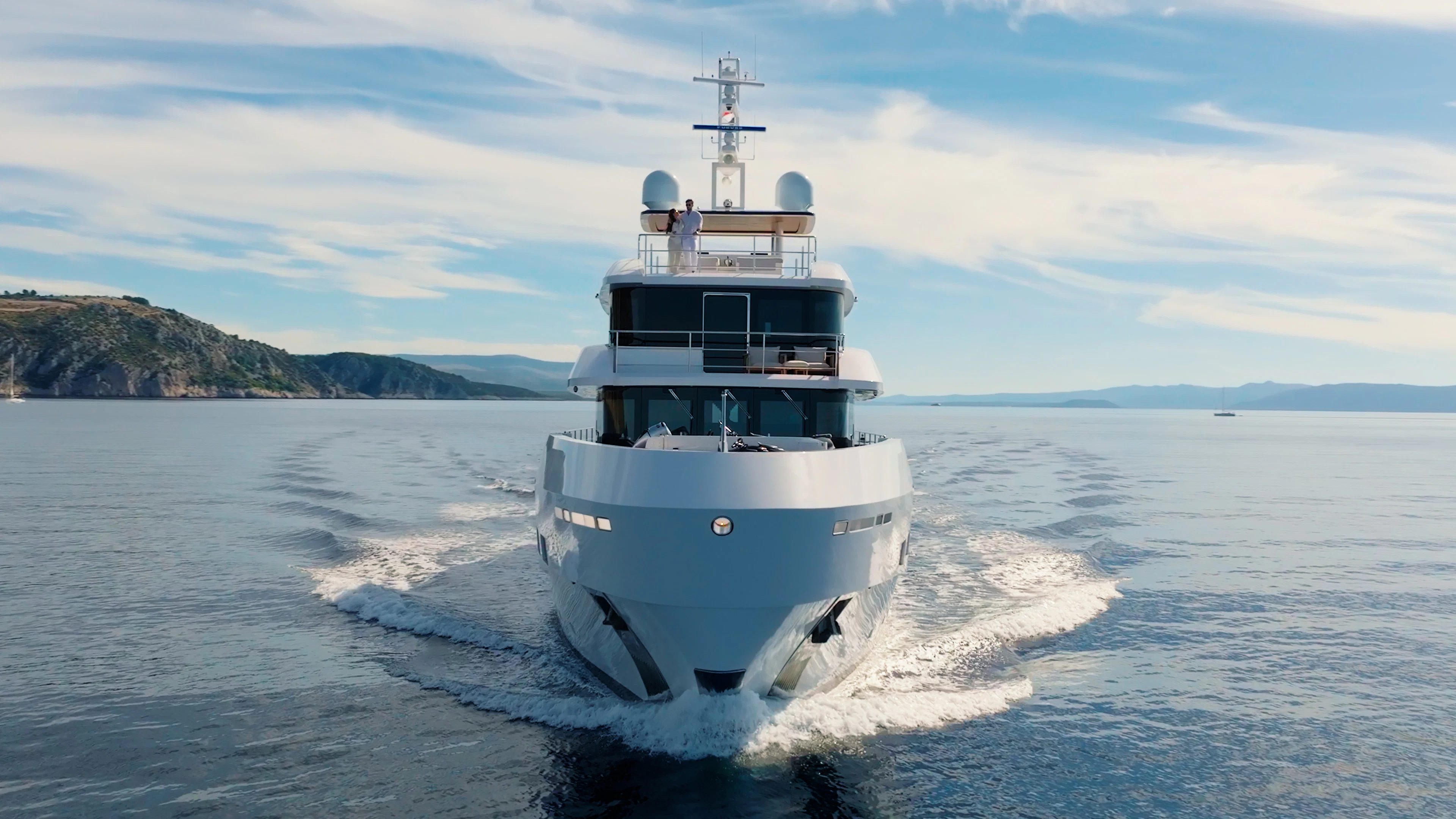 a boat on the water aboard RENATA Yacht for Charter