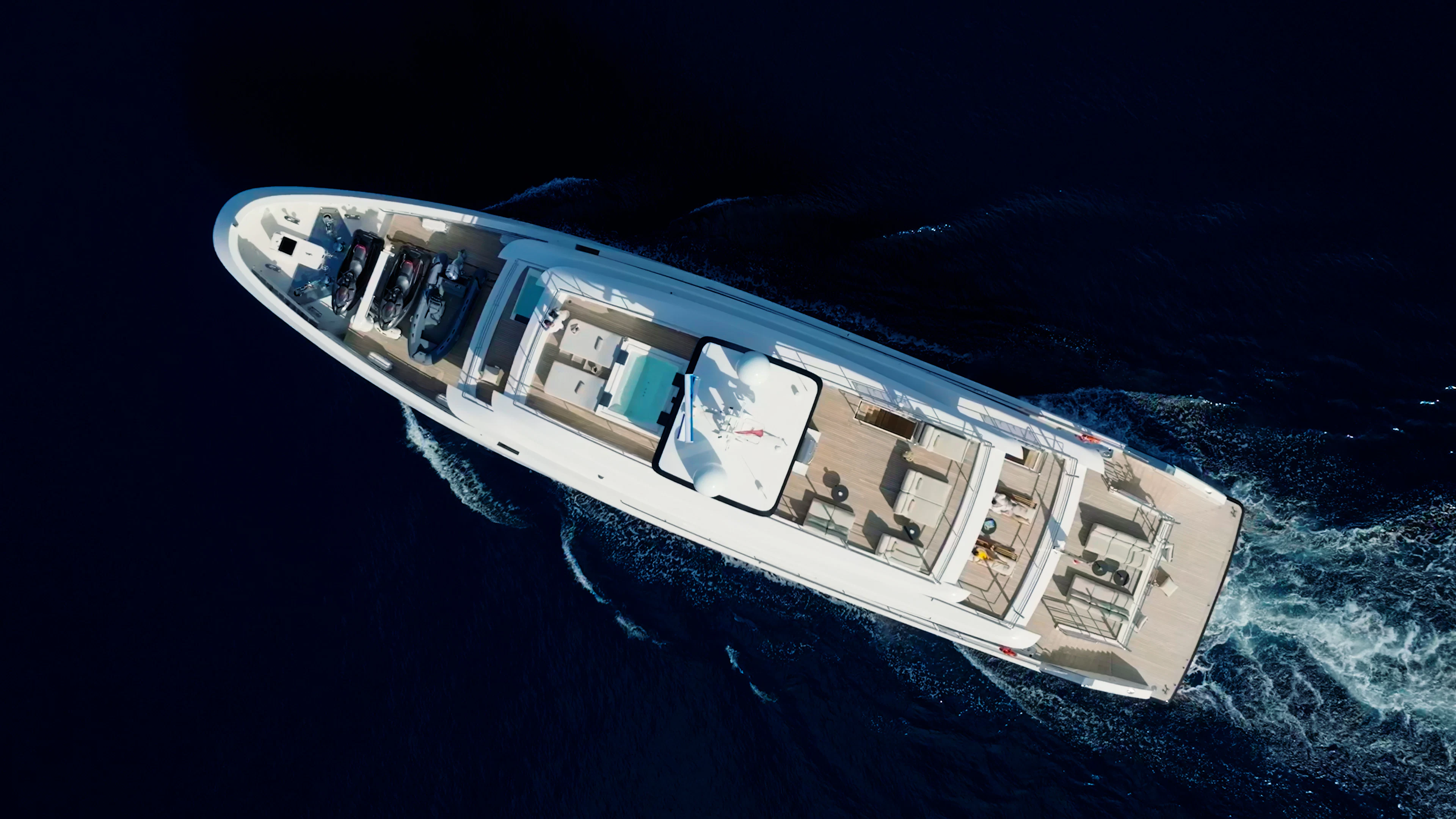a satellite in space aboard RENATA Yacht for Charter