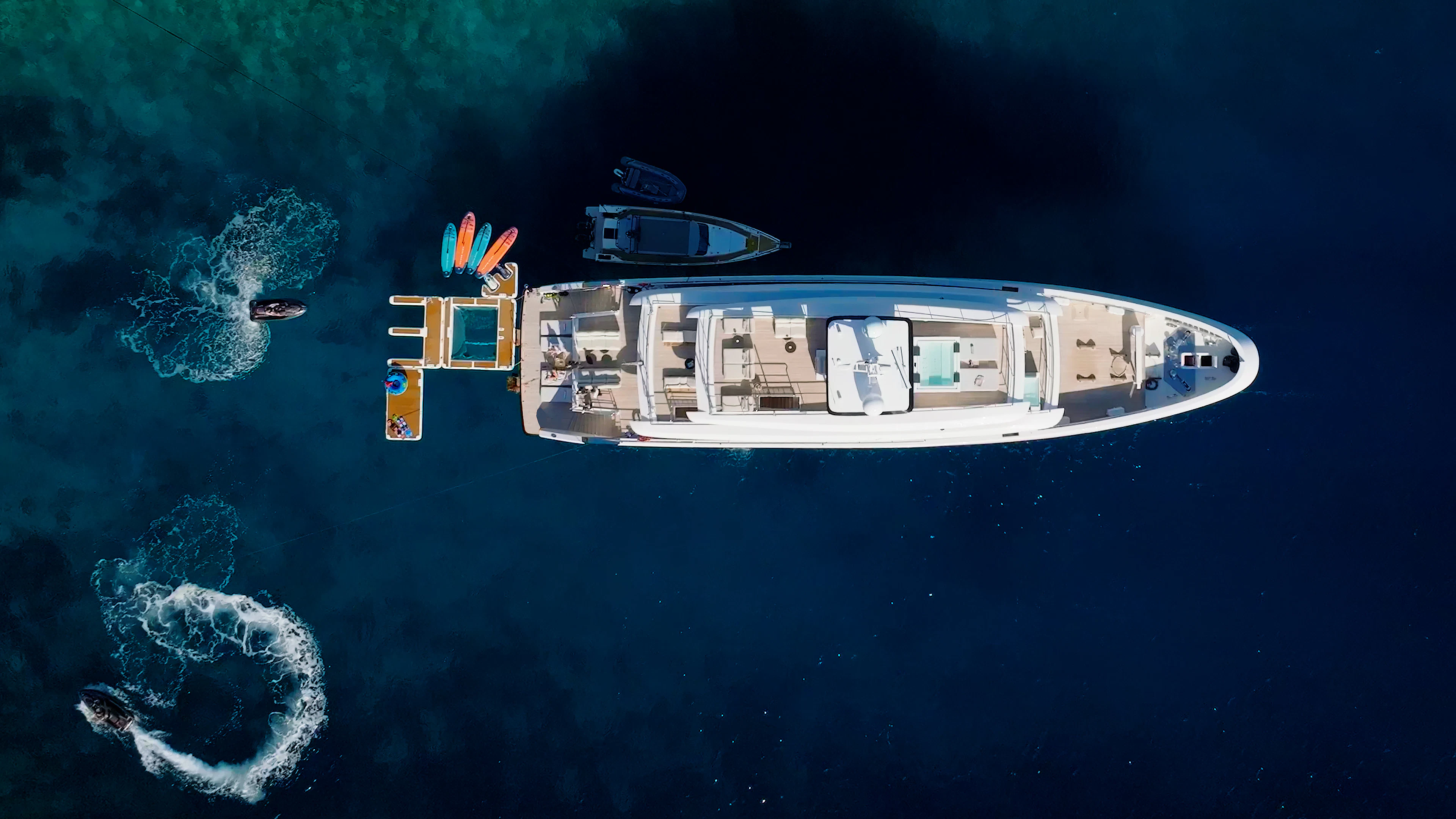a satellite in space aboard RENATA Yacht for Charter
