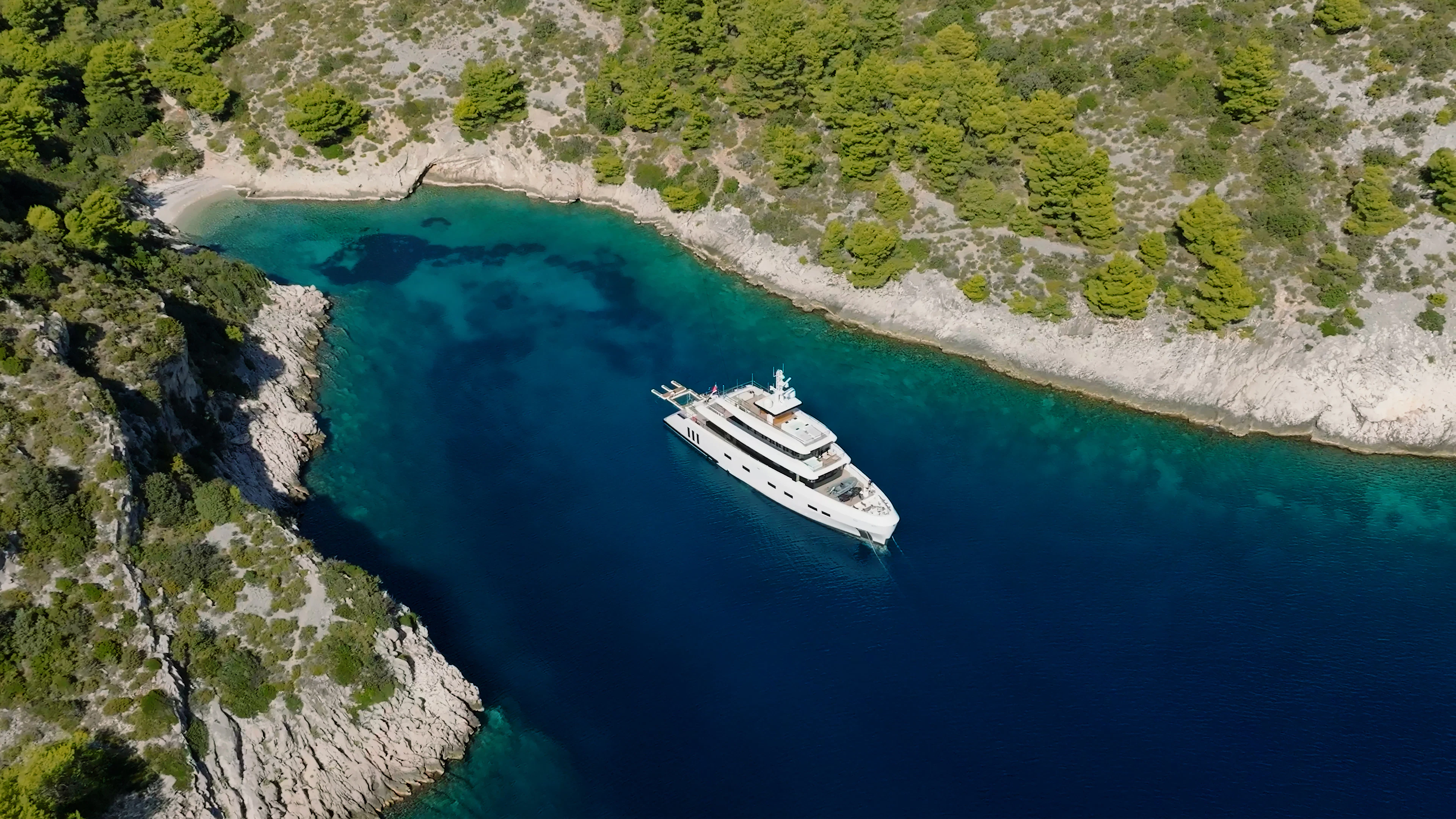 a boat sailing on the water aboard RENATA Yacht for Charter