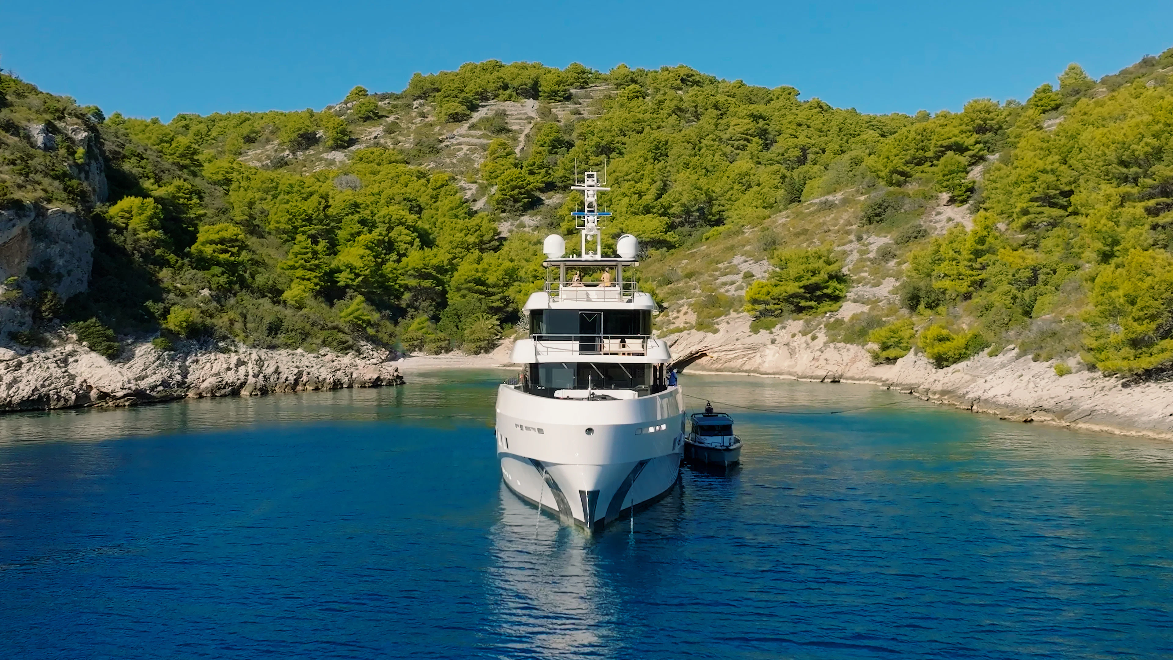 a boat on the water aboard RENATA Yacht for Charter
