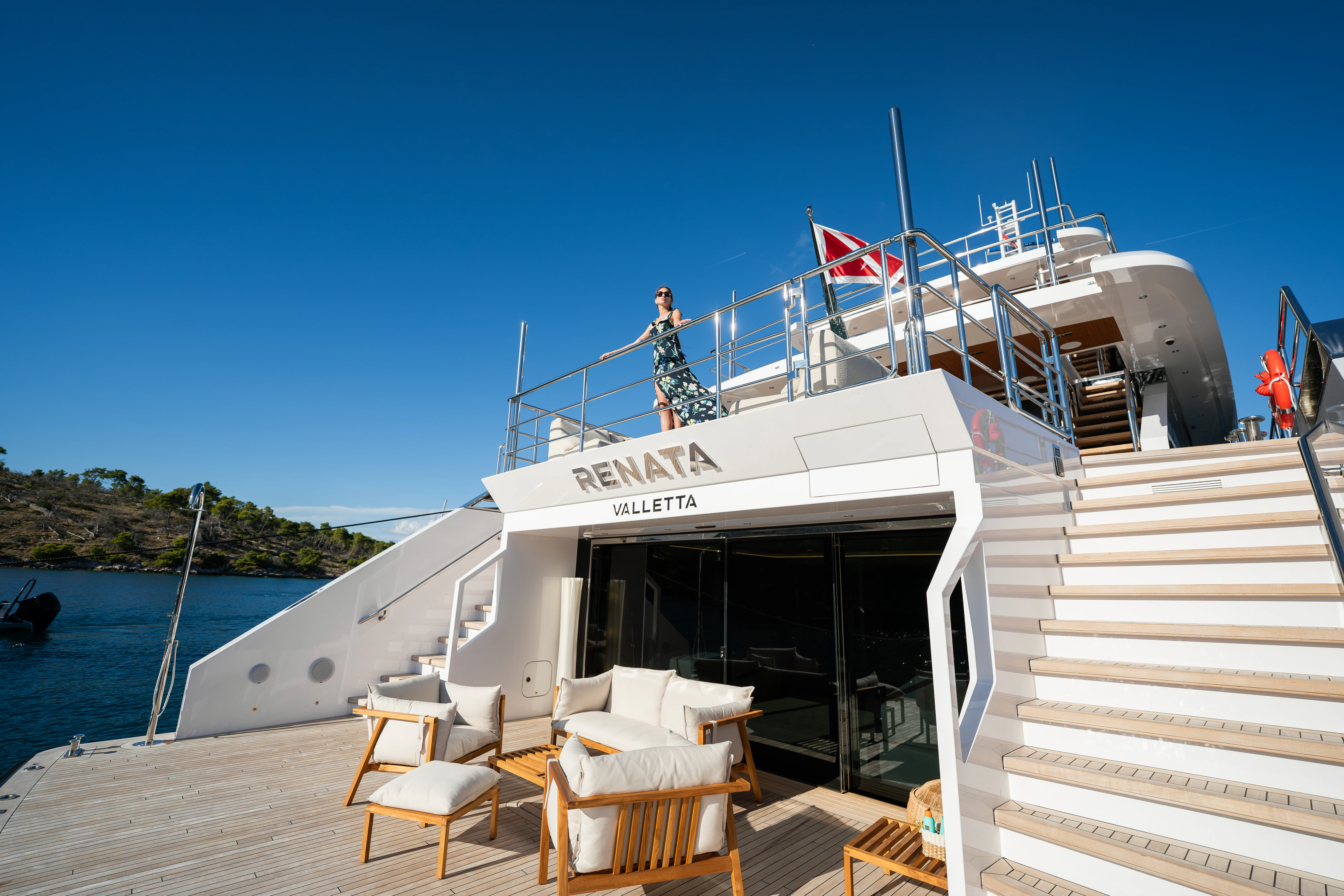 a boat on the water aboard RENATA Yacht for Charter