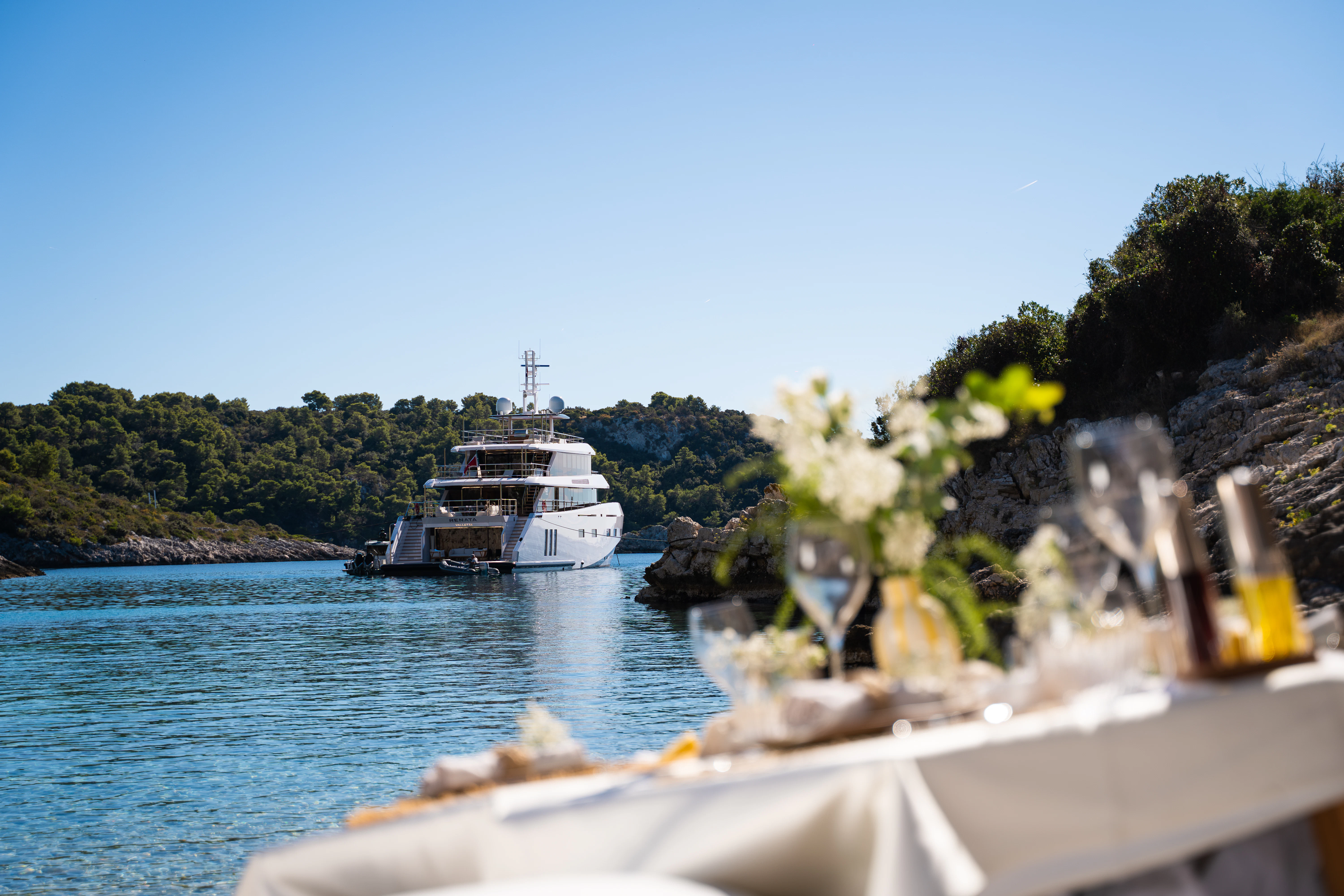 a boat on the water aboard RENATA Yacht for Charter
