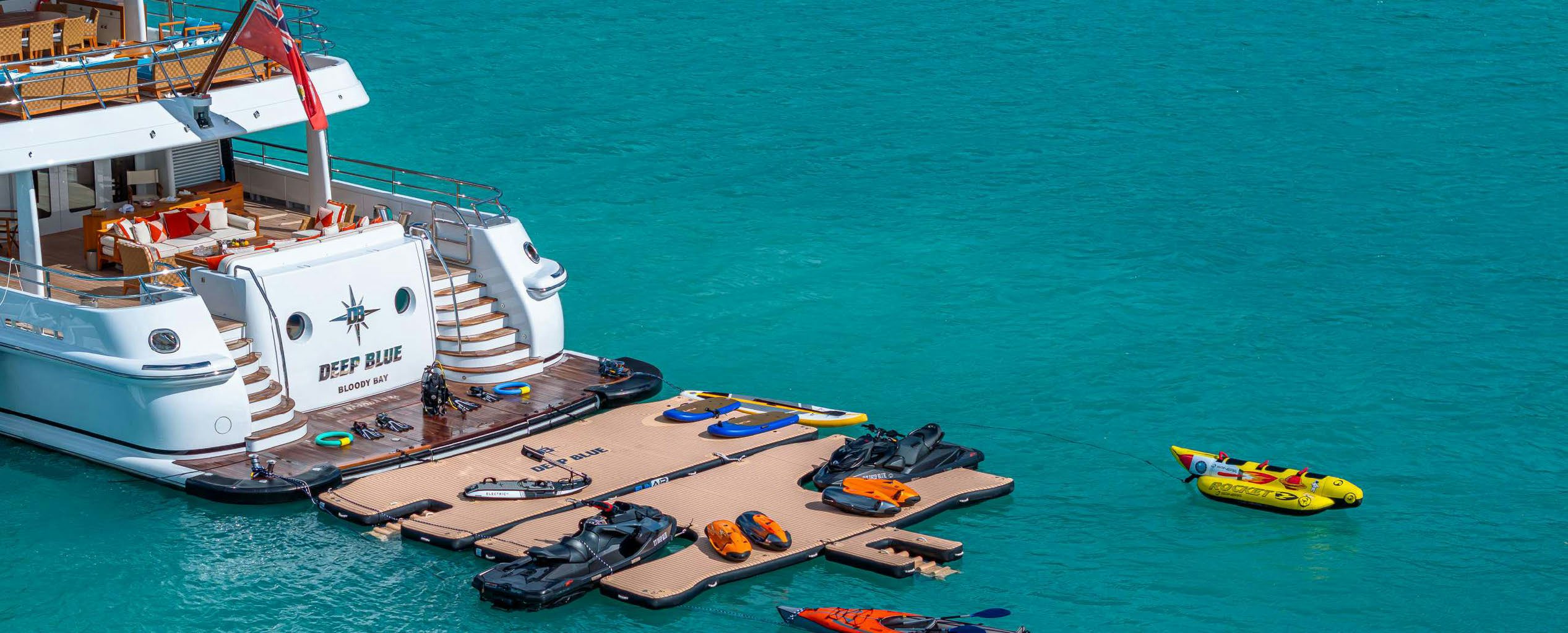 boats on the water aboard DEEP BLUE Yacht for Charter
