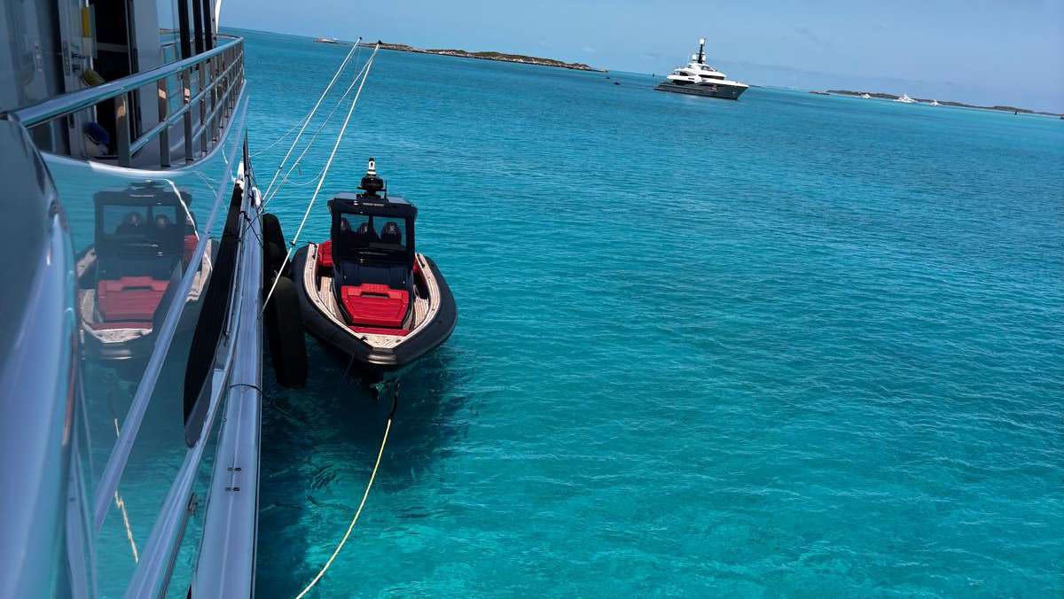 a boat sailing in the sea aboard DEEP BLUE Yacht for Charter