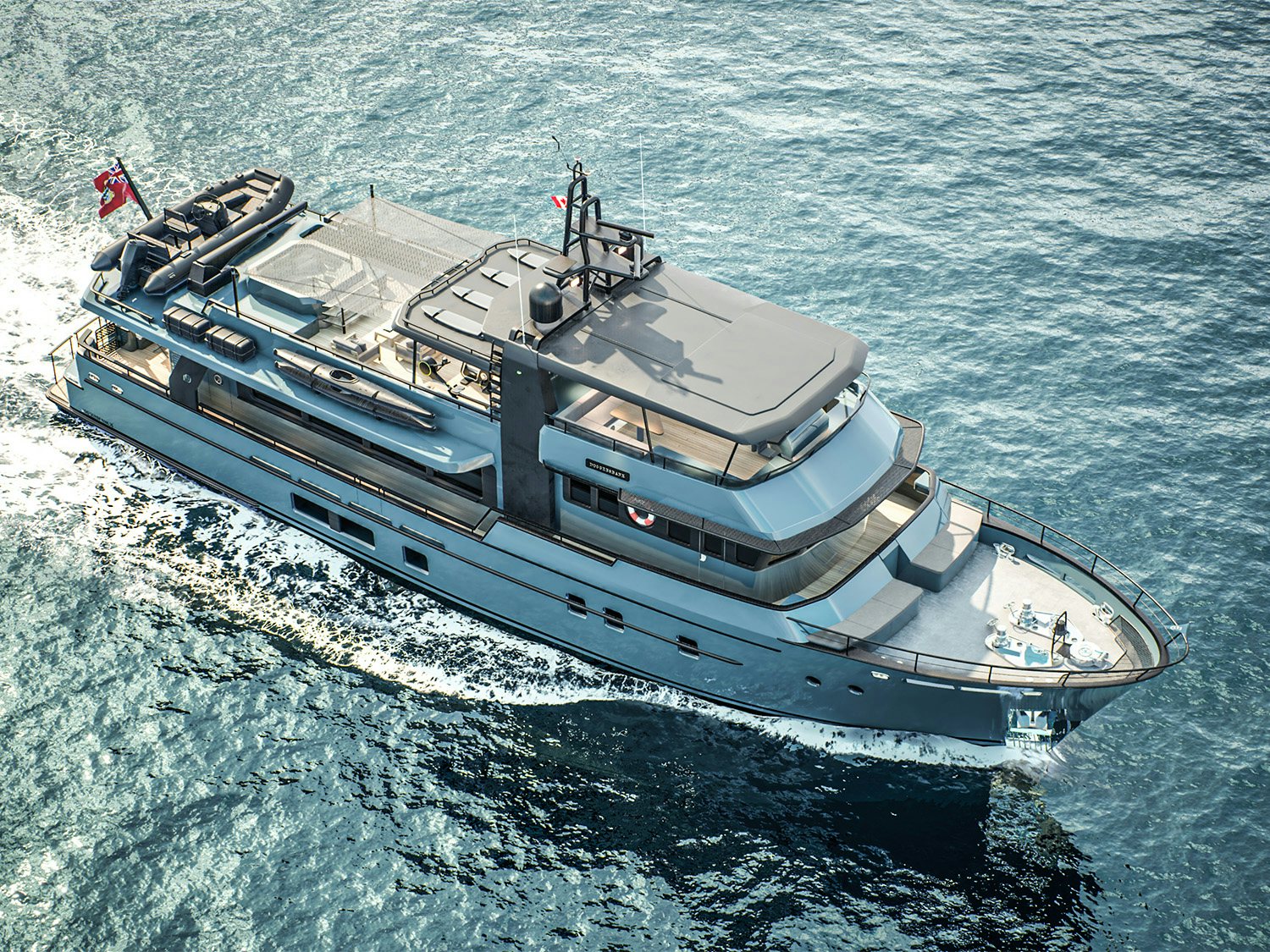 a boat on the water aboard DOGGERSBANK 105 OFFSHORE Yacht for Sale