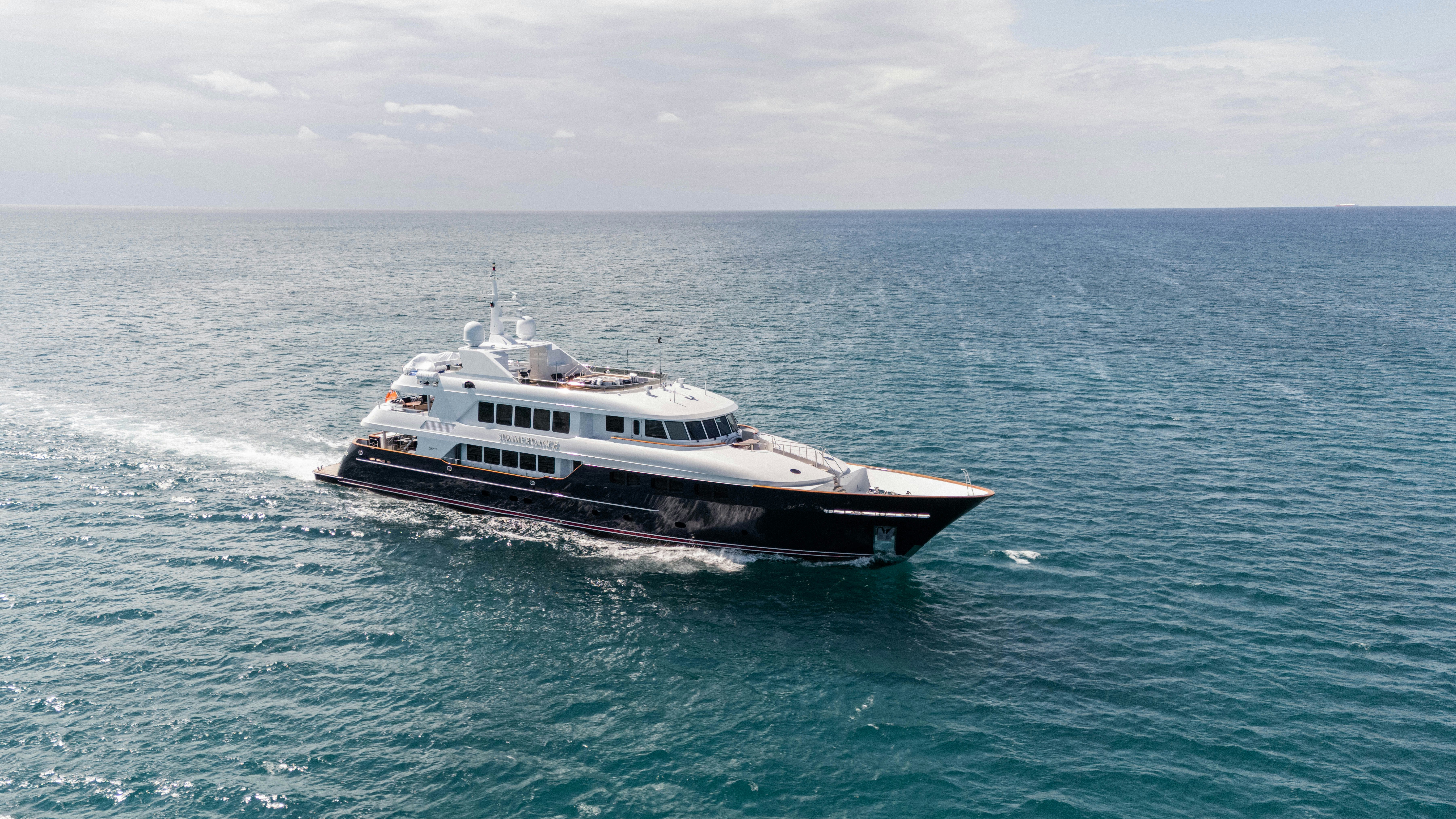 a boat in the water aboard SUMMERDANCE Yacht for Charter