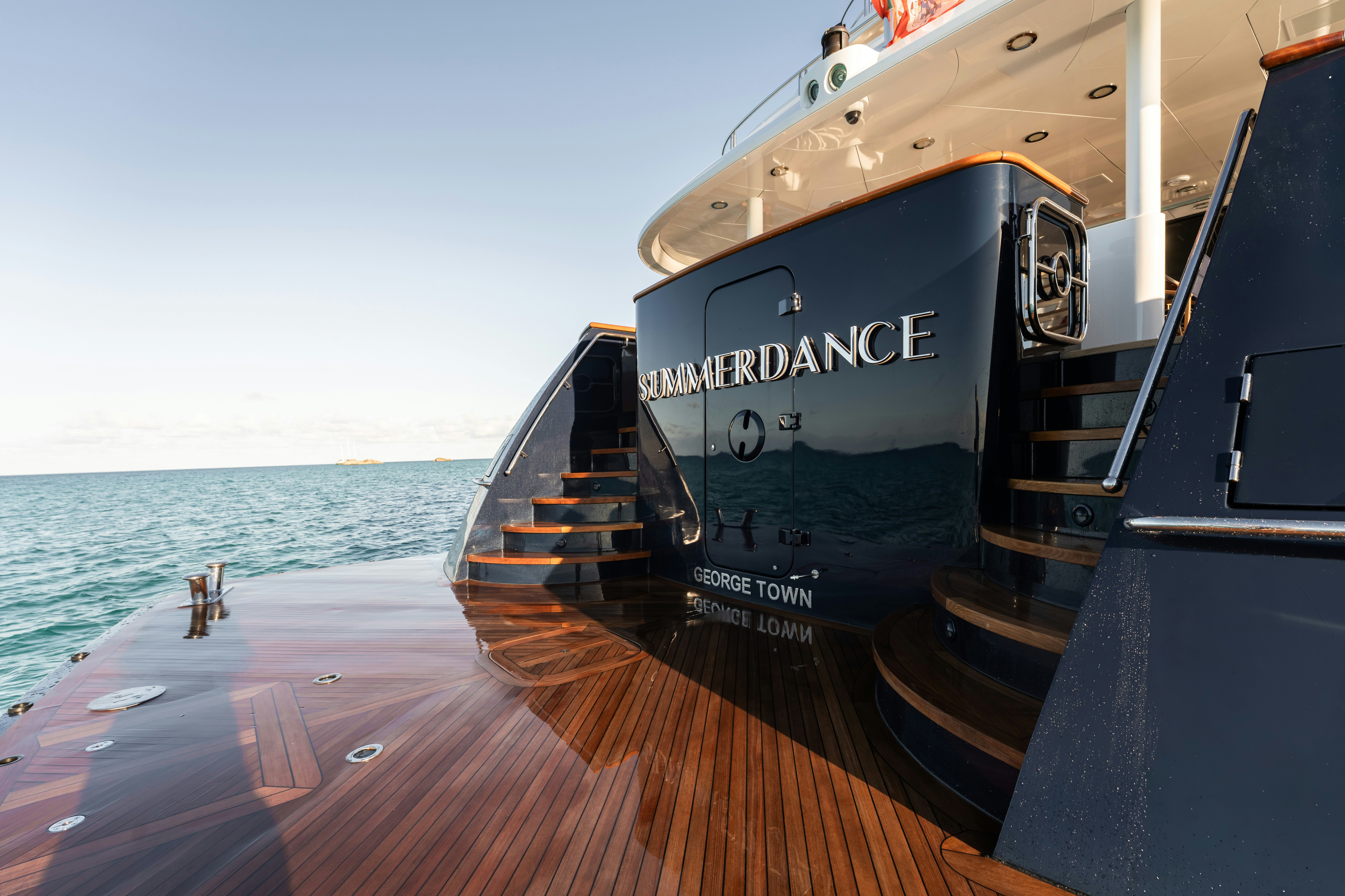 a boat on the water aboard SUMMERDANCE Yacht for Sale