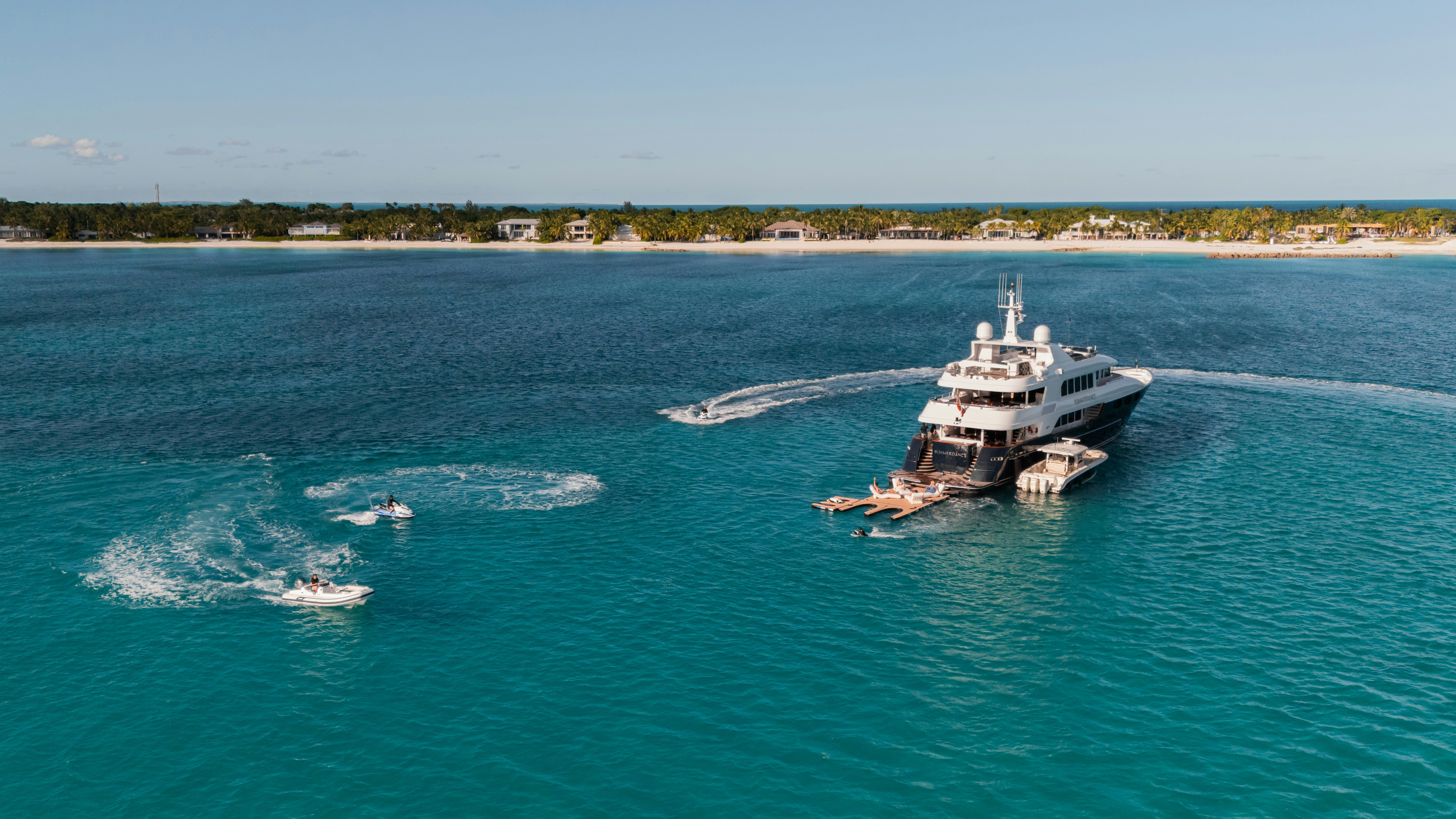 a boat on the water aboard SUMMERDANCE Yacht for Charter