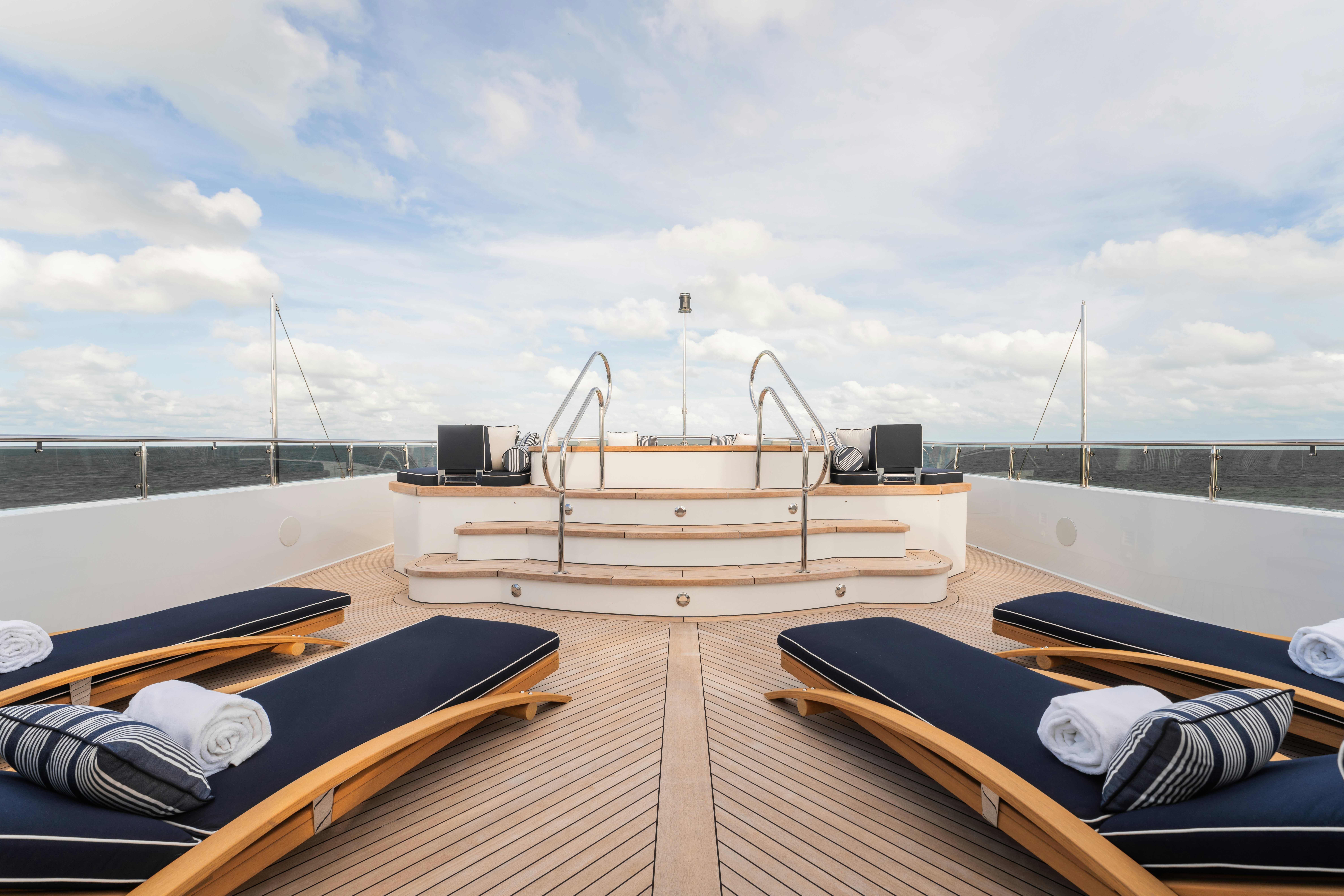a boat on a deck aboard SUMMERDANCE Yacht for Charter