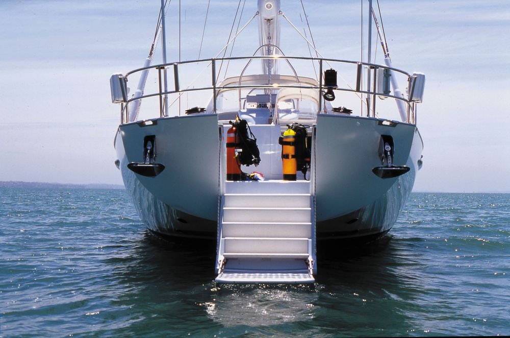 a boat in the water aboard SORCERER II Yacht for Sale