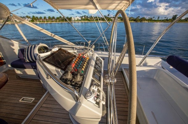 the inside of a boat aboard SORCERER II Yacht for Sale