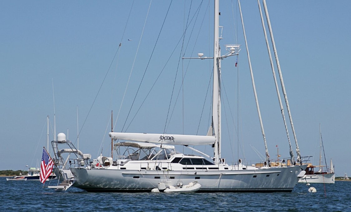a boat in the water aboard SORCERER II Yacht for Sale