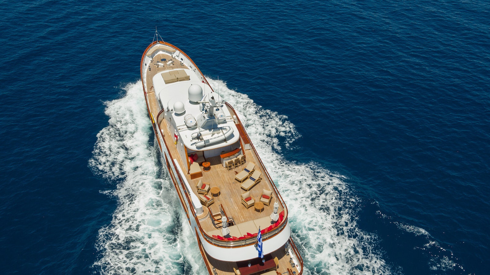 a ship in the water aboard PARVATI Yacht for Sale