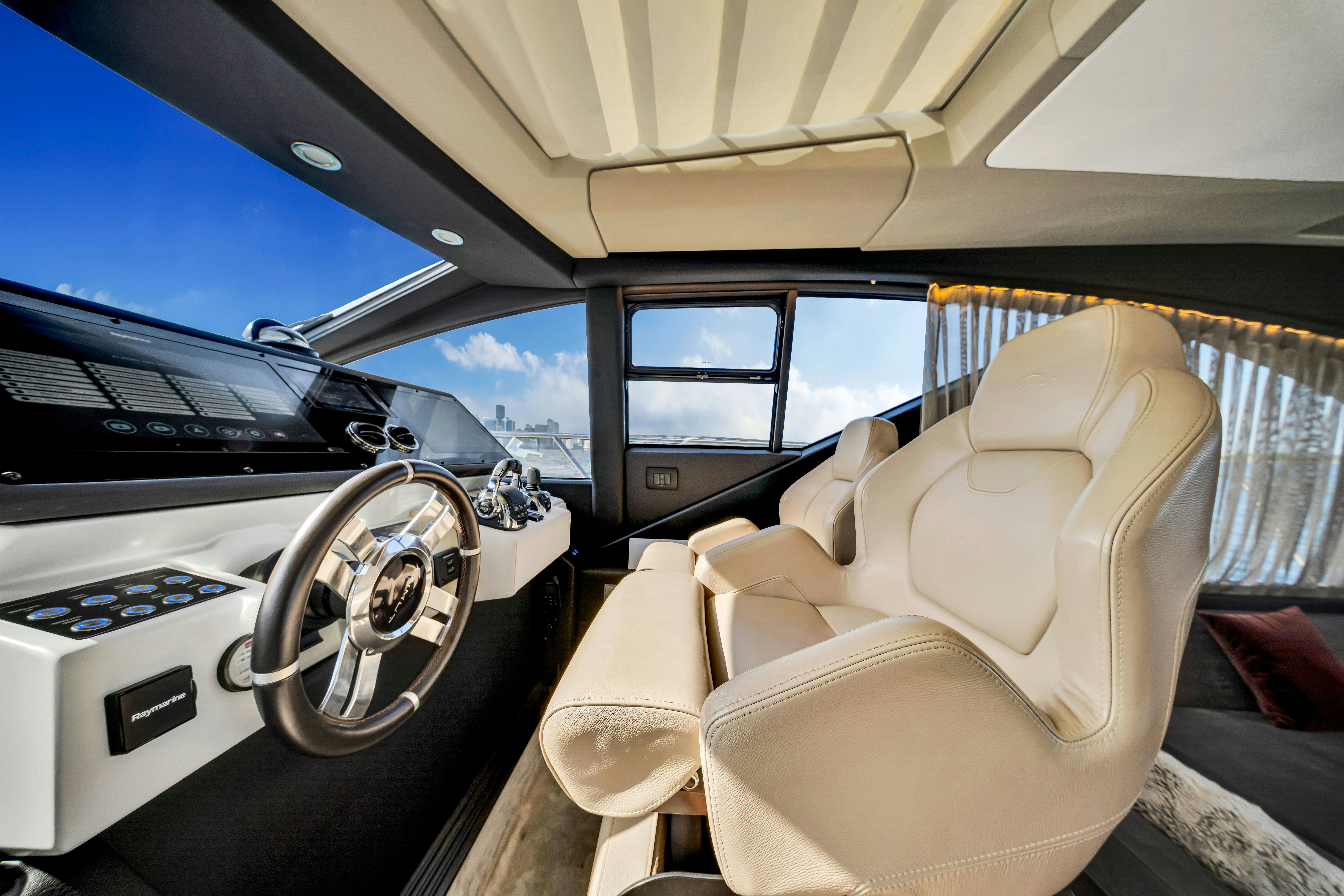 inside of a car aboard AMF Yacht for Sale