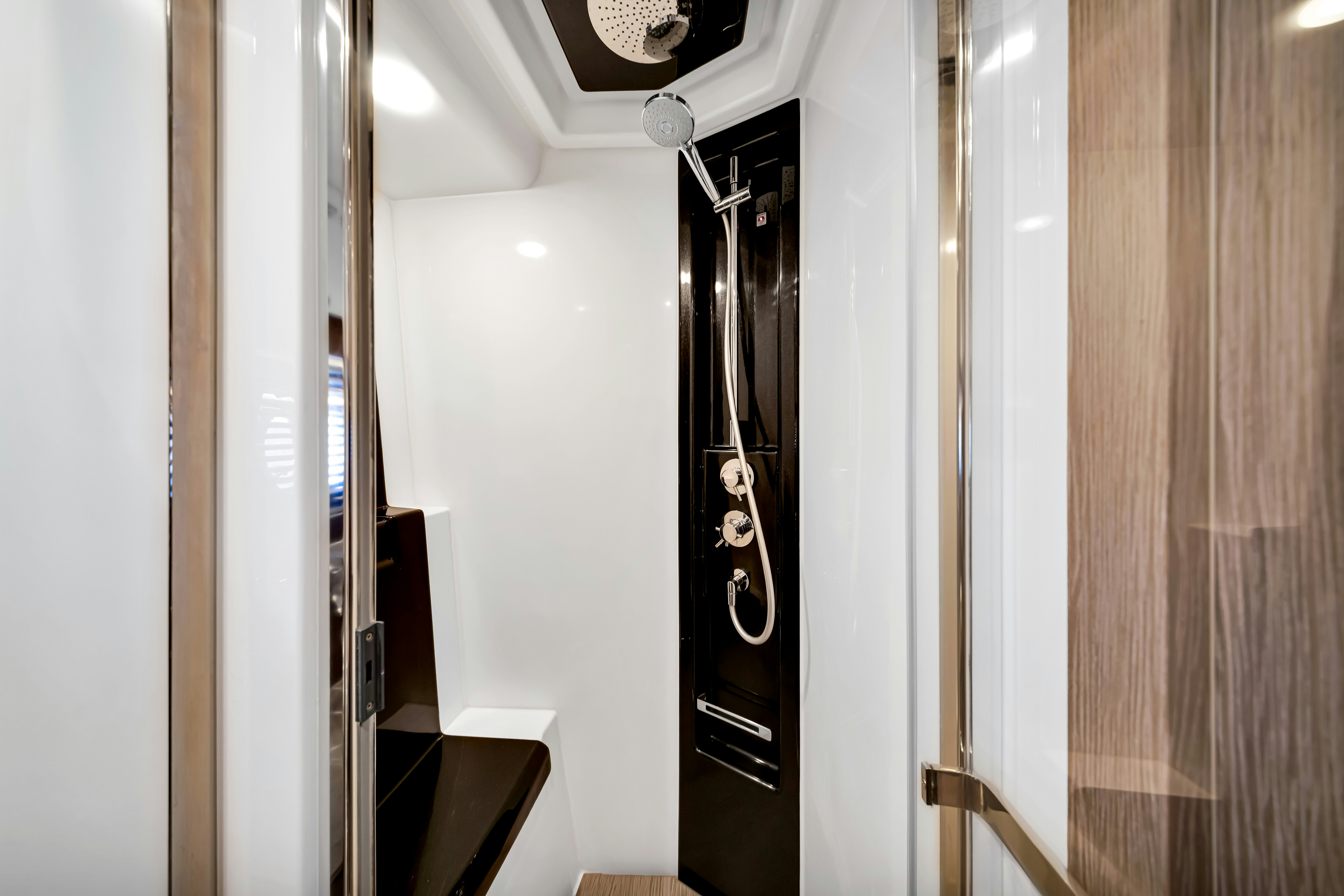 a door with a handle aboard AMF Yacht for Sale