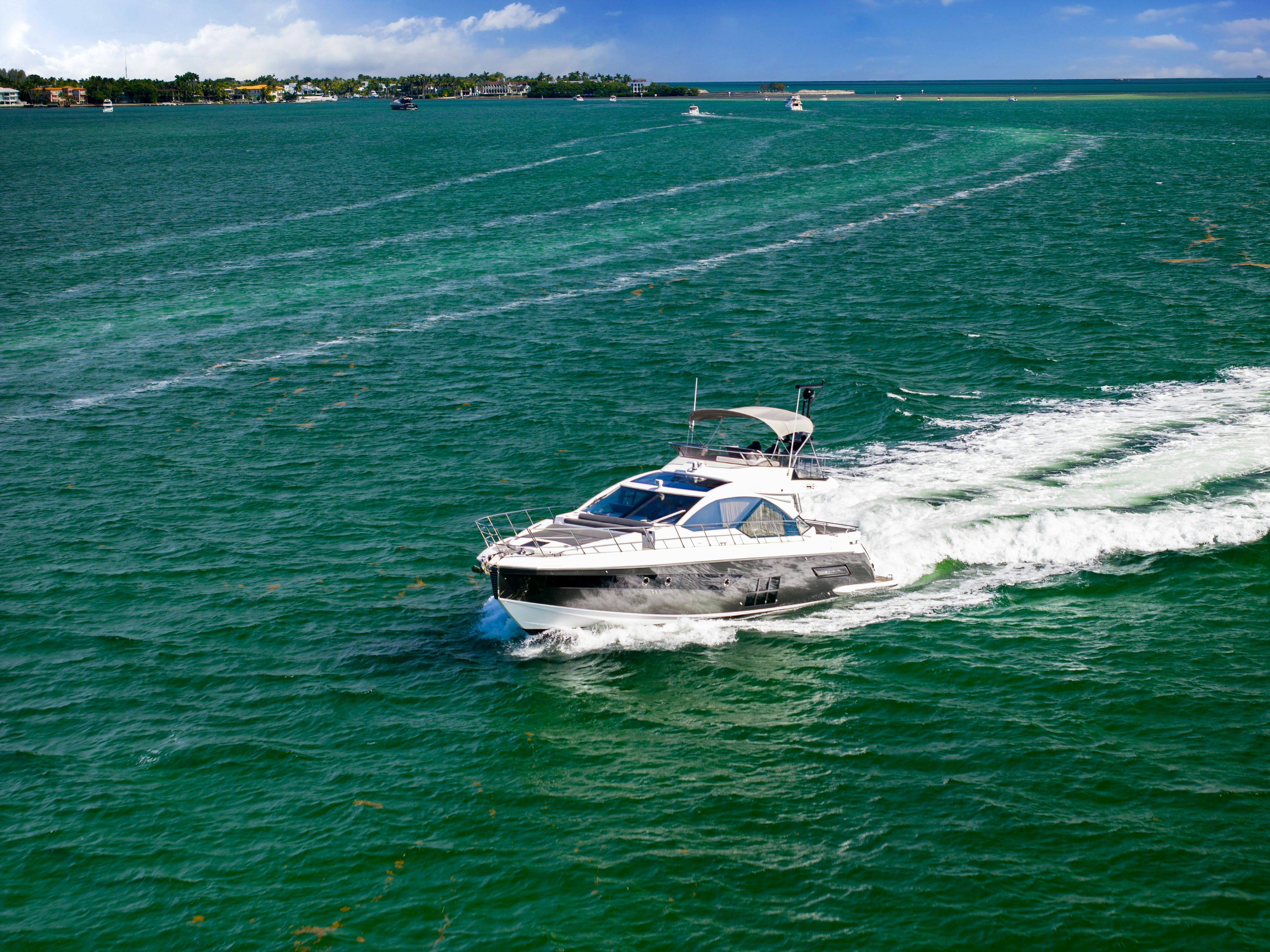a boat in the water aboard AMF Yacht for Sale