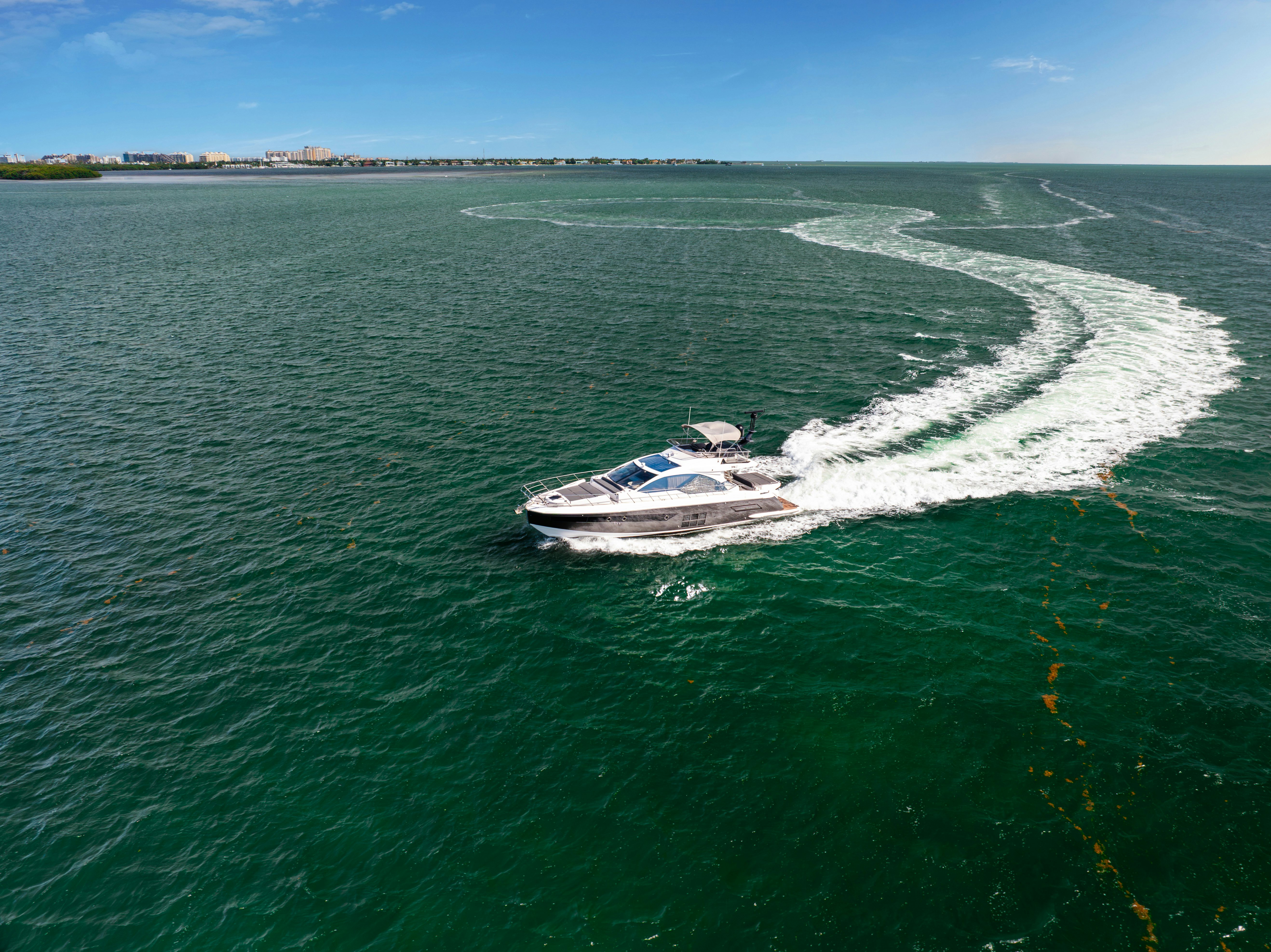 a boat on the water aboard AMF Yacht for Sale