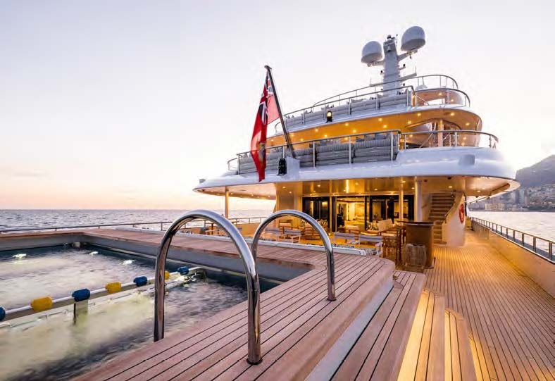 a boat on a body of water aboard HBC Yacht for Sale