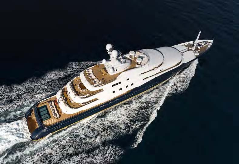 a space ship in space aboard HBC Yacht for Sale