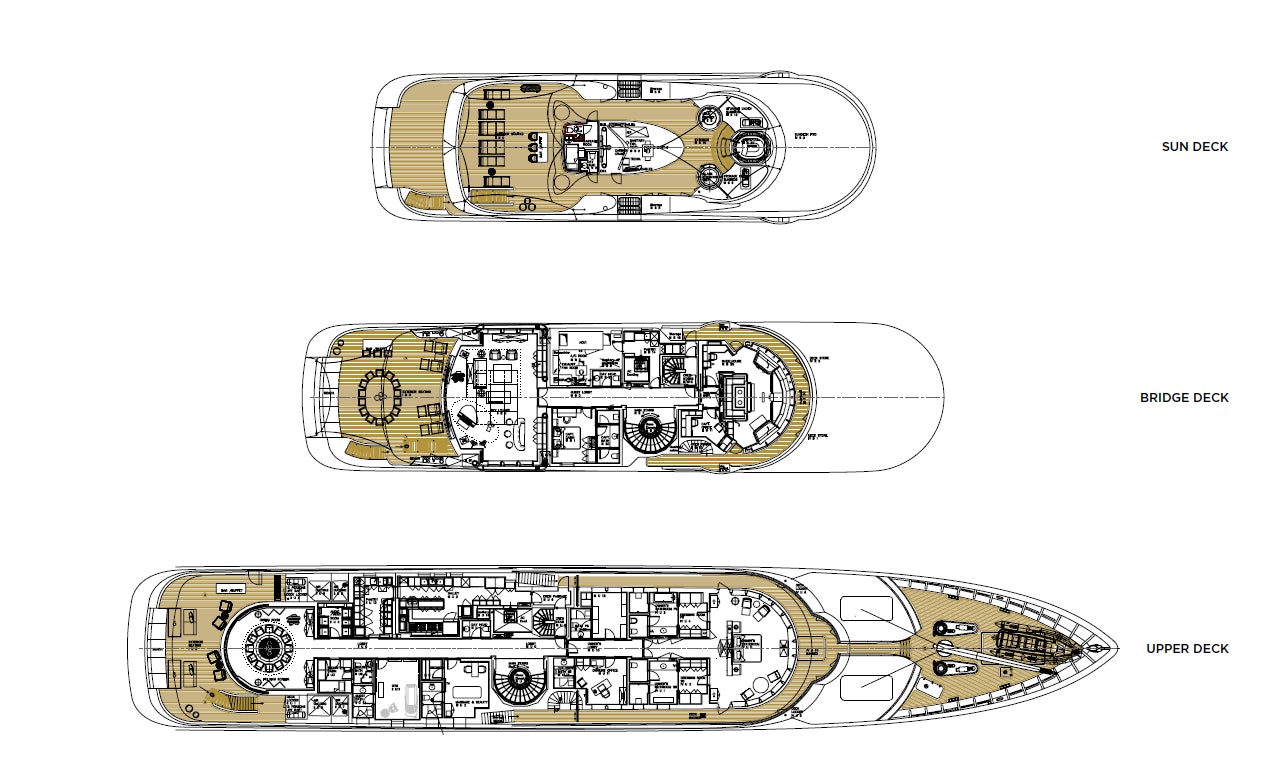 diagram, engineering drawing aboard HBC Yacht for Sale