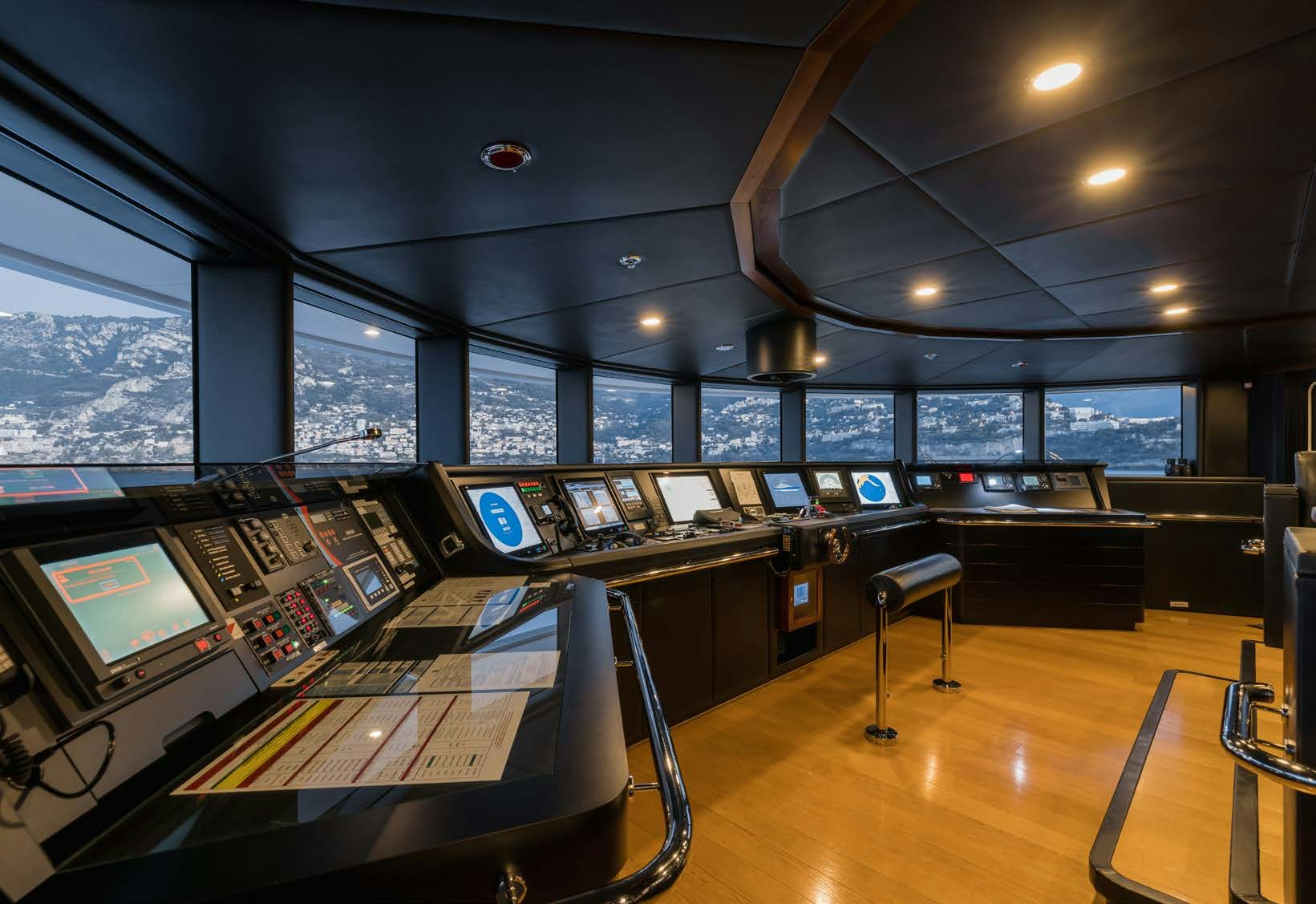 a room with many computers aboard HBC Yacht for Sale