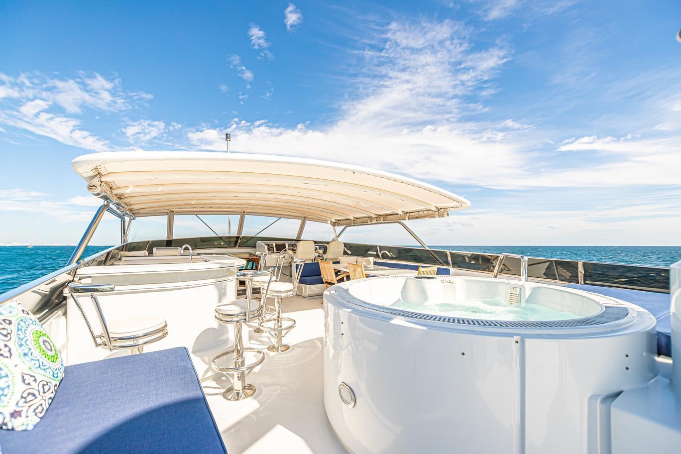a boat on the water aboard XOXO (118') Yacht for Charter