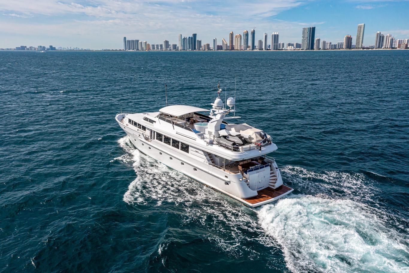 a boat on the water aboard XOXO (118') Yacht for Charter