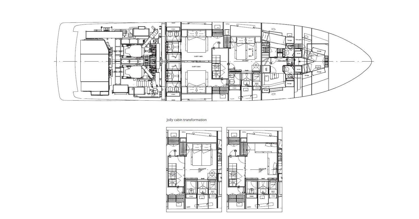 diagram, engineering drawing aboard AKIRA Yacht for Charter