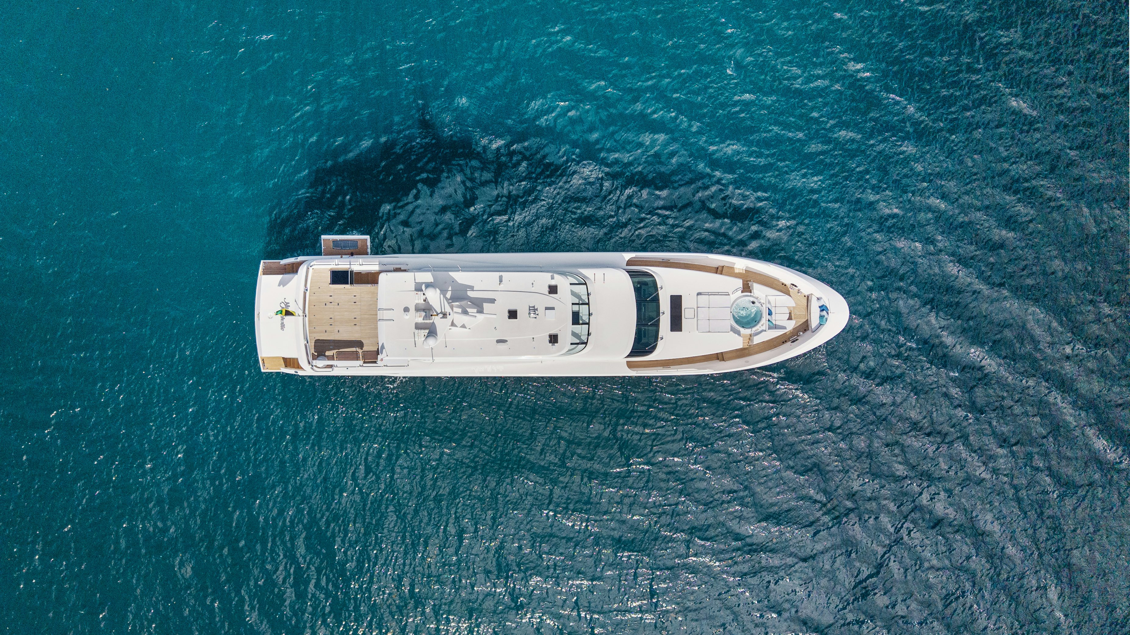 a space ship in the ocean aboard MISS MICHELLE Yacht for Sale