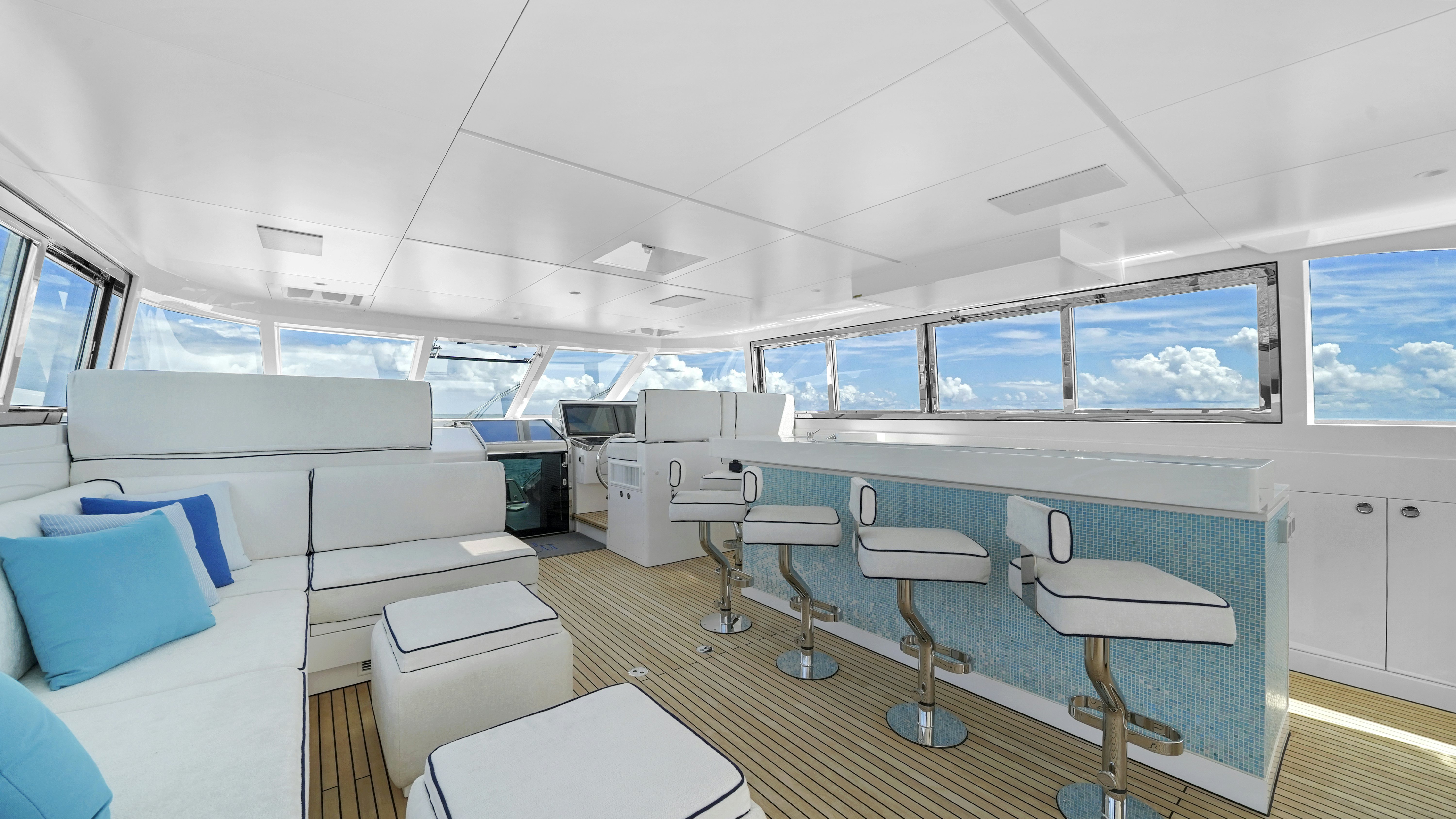 inside of a vehicle aboard MISS MICHELLE Yacht for Sale