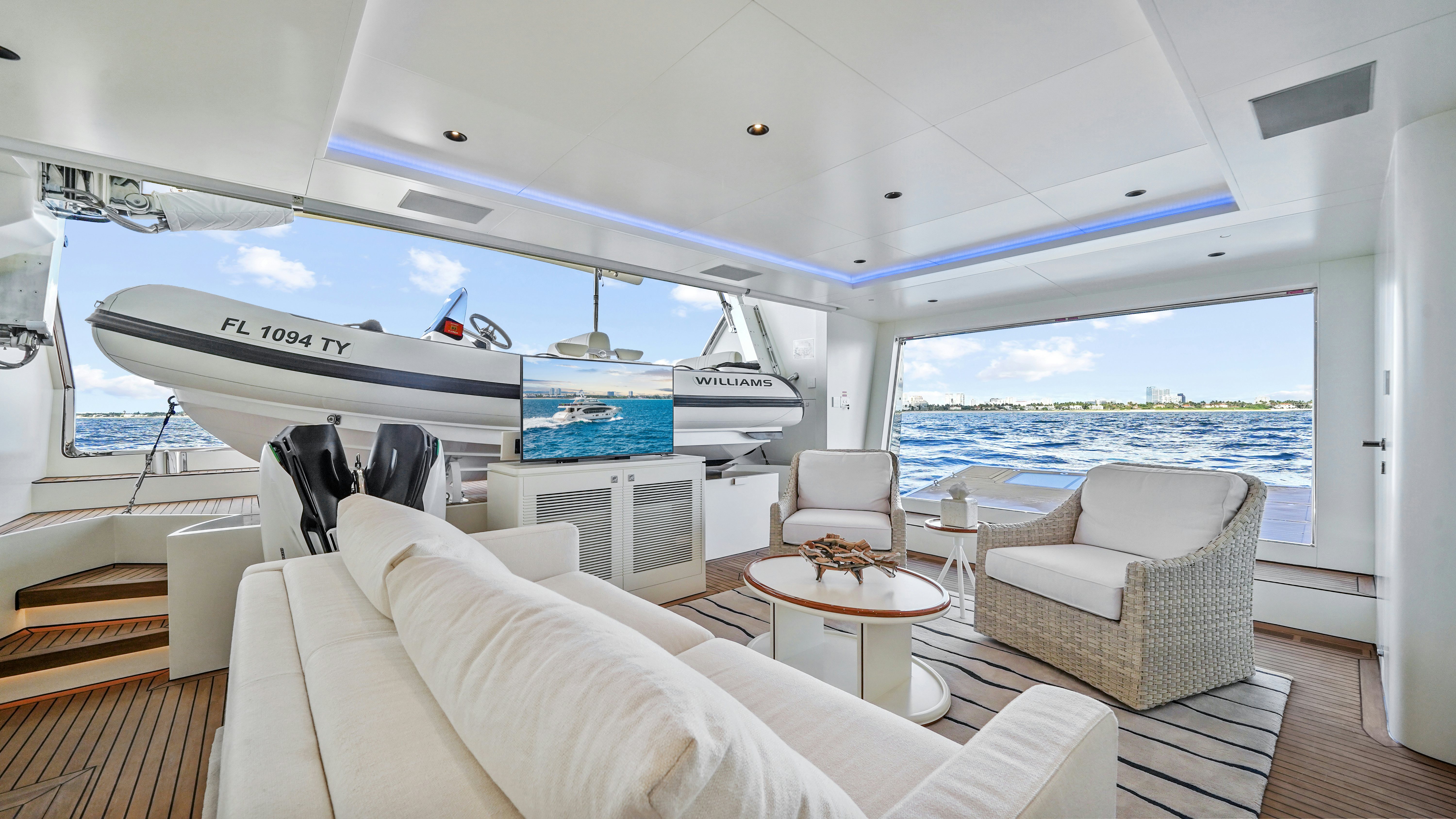 a boat on the water aboard MISS MICHELLE Yacht for Sale