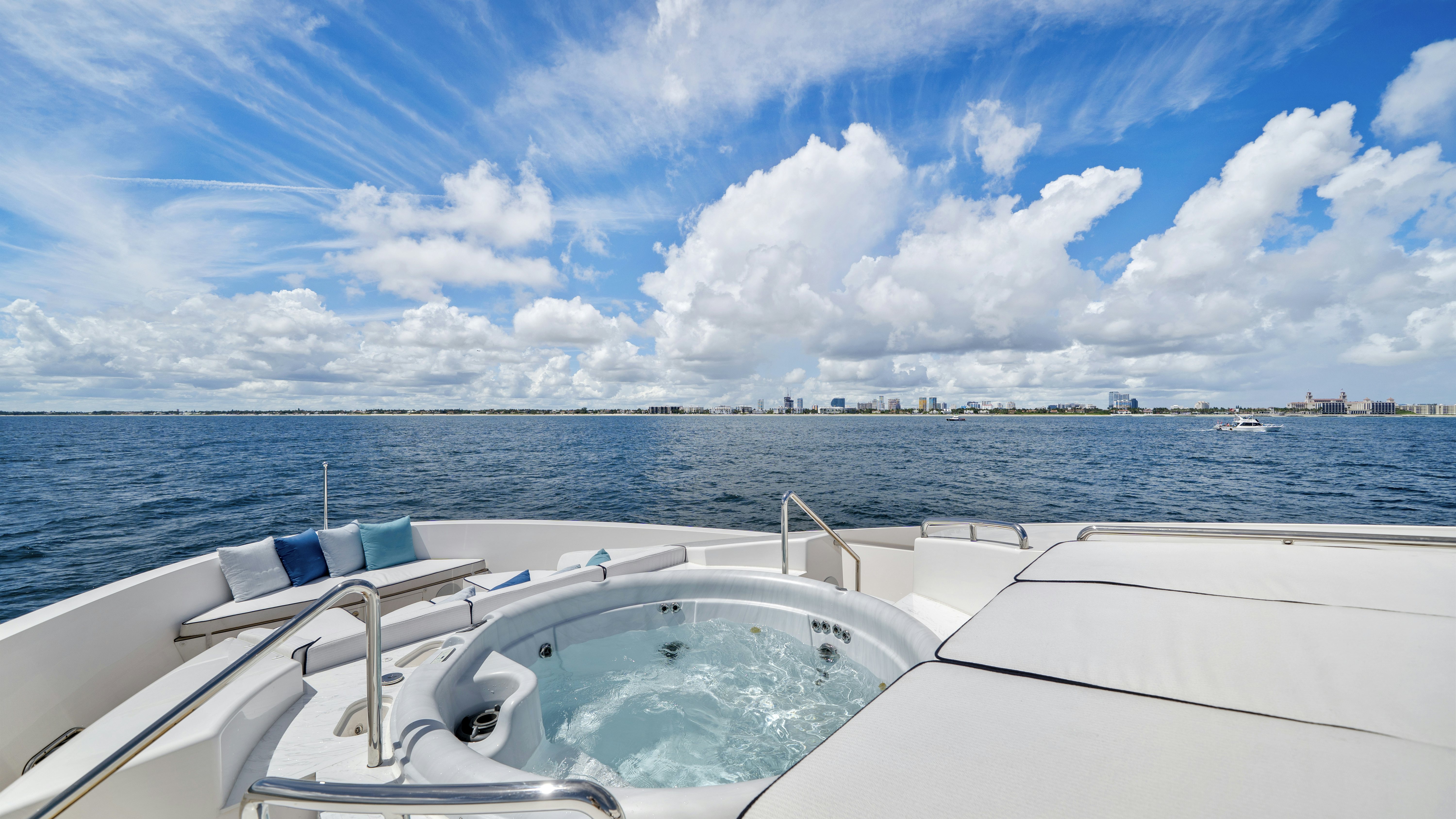 a boat on the water aboard MISS MICHELLE Yacht for Sale