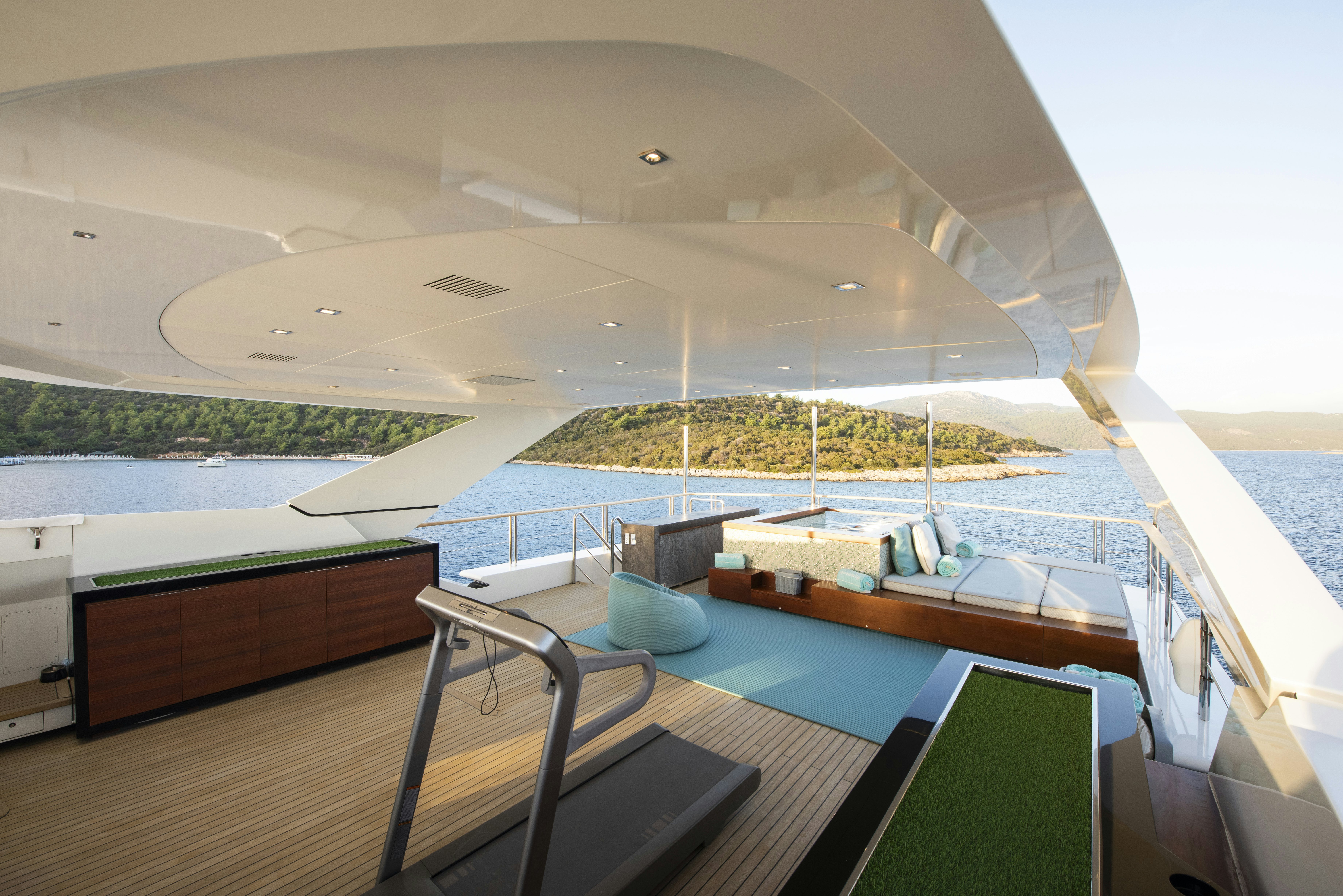 a boat on the water aboard SERENITY Yacht for Sale