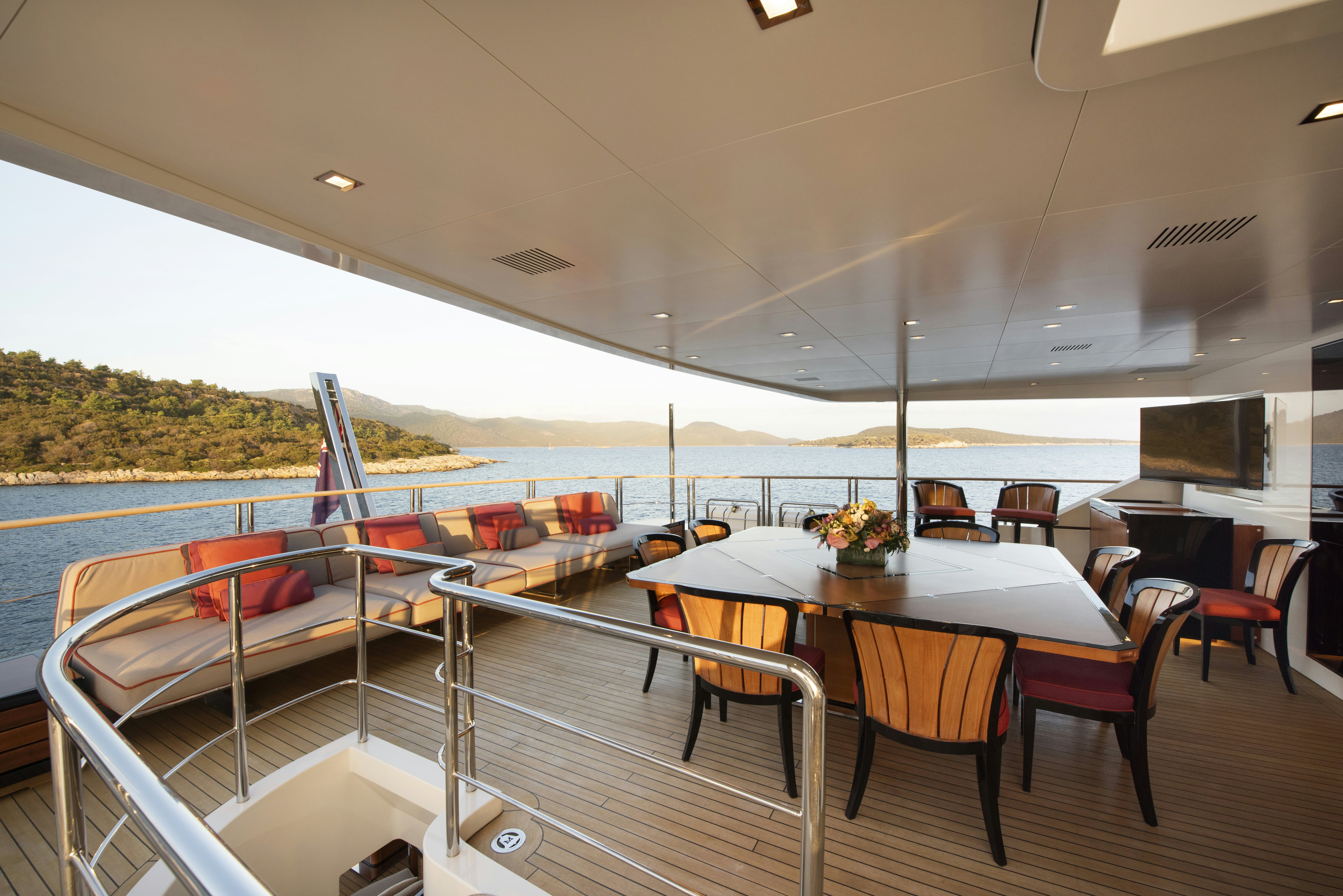 a boat on the water aboard SERENITY Yacht for Sale